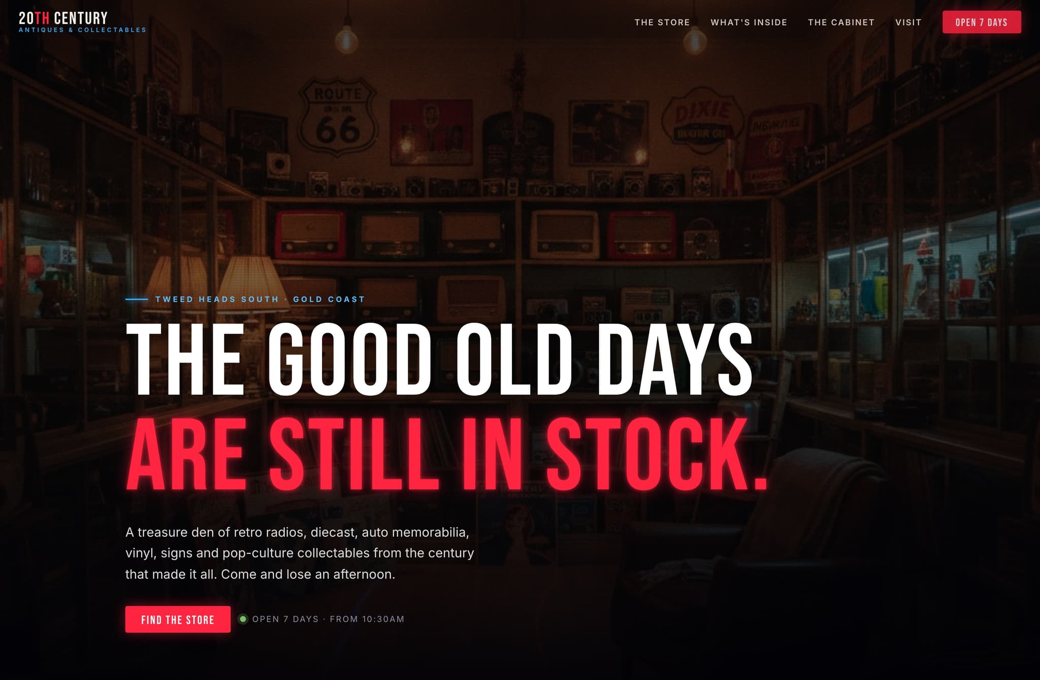 20th Century Antiques, Web Design project thumbnail
