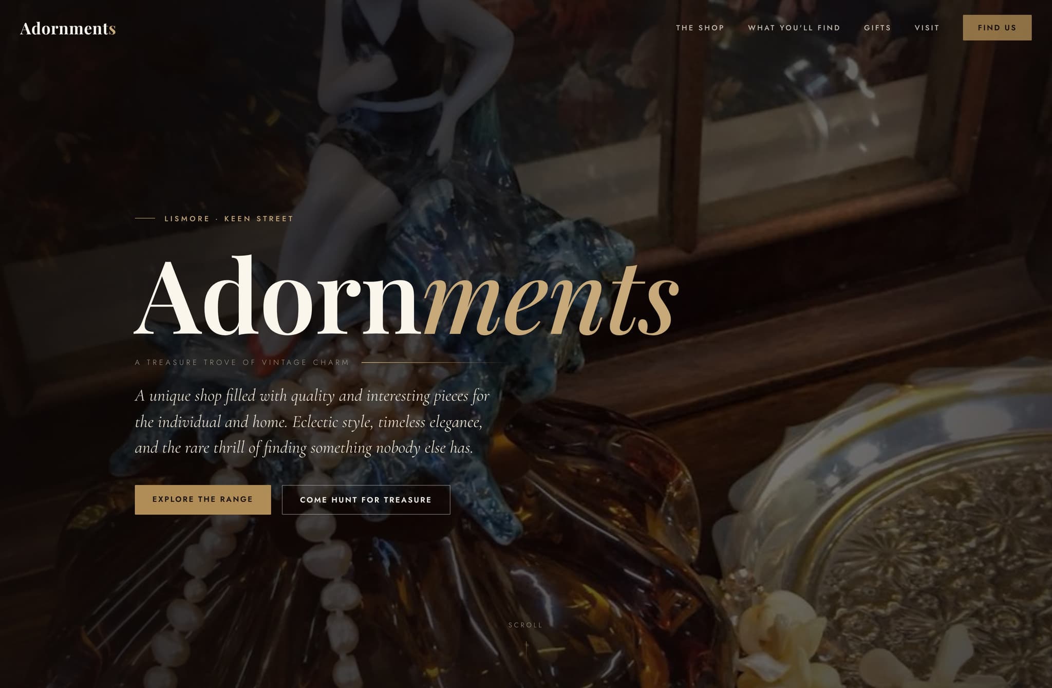 Adornments, Web Design project thumbnail