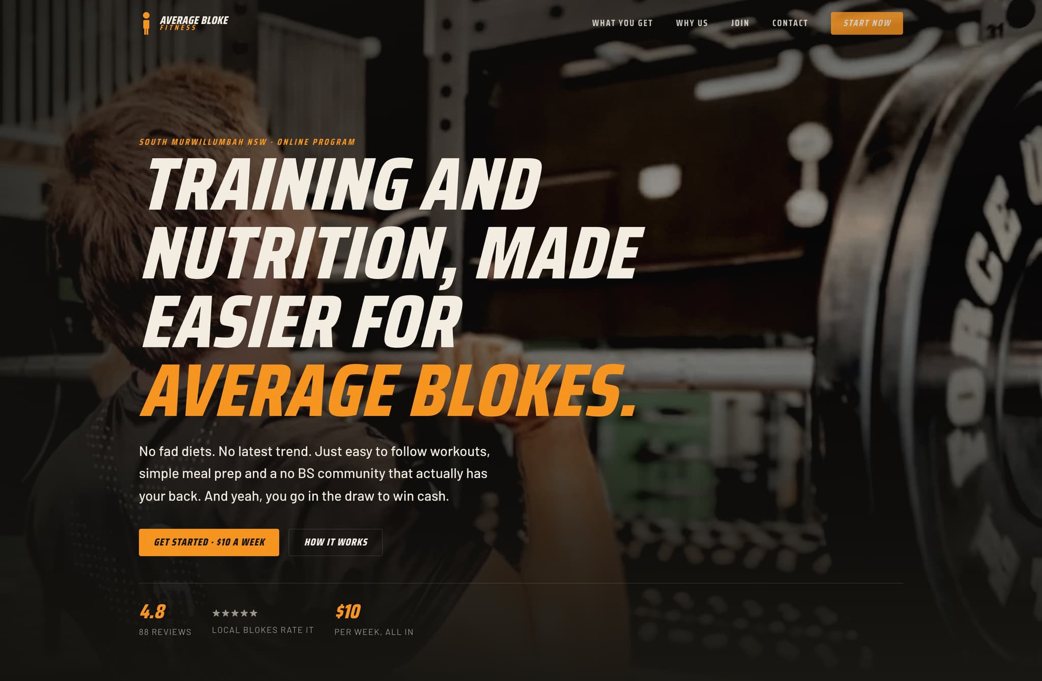 Average Bloke Fitness, Web Design project thumbnail