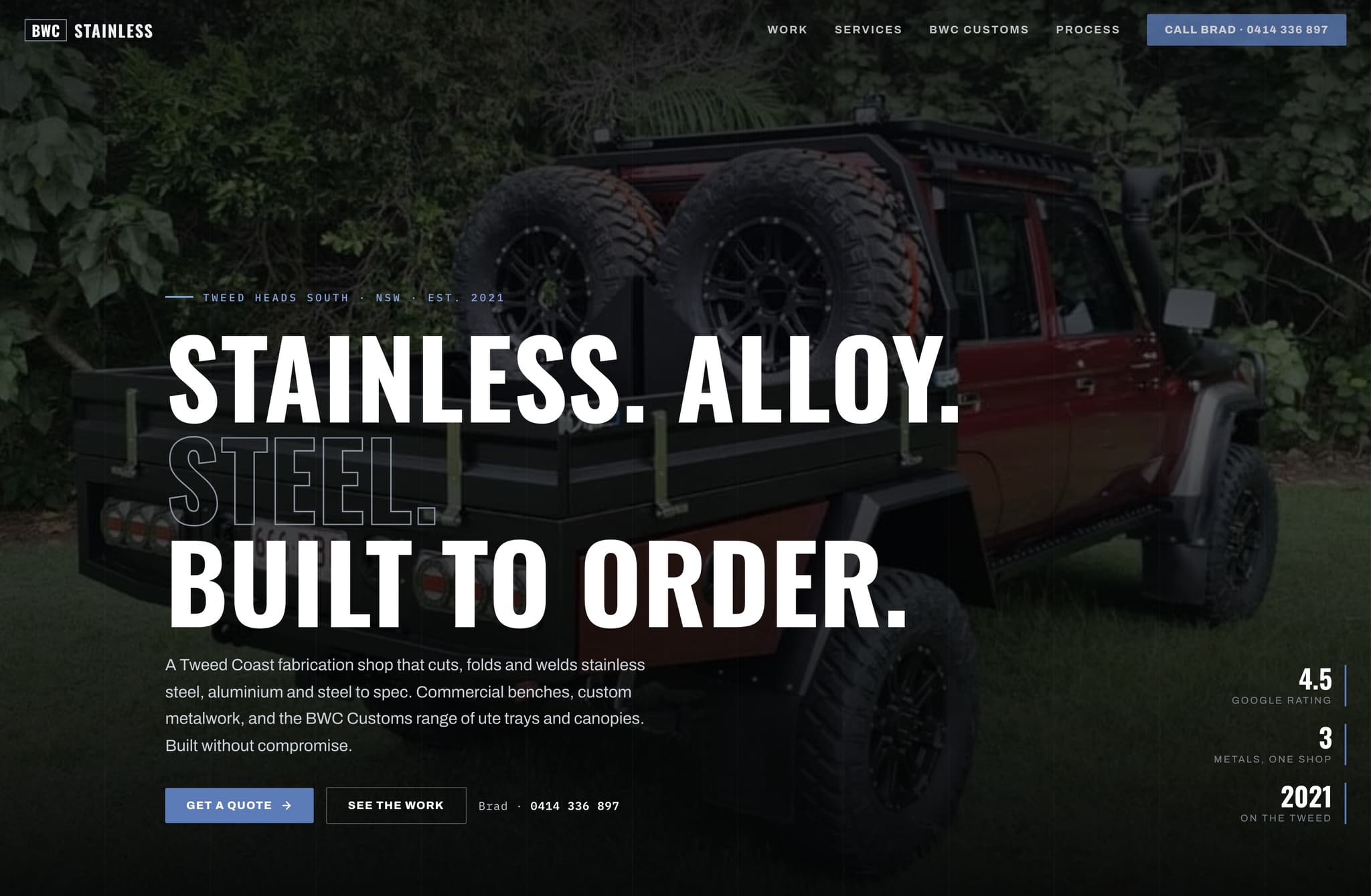 BWC Stainless, Web Design project thumbnail