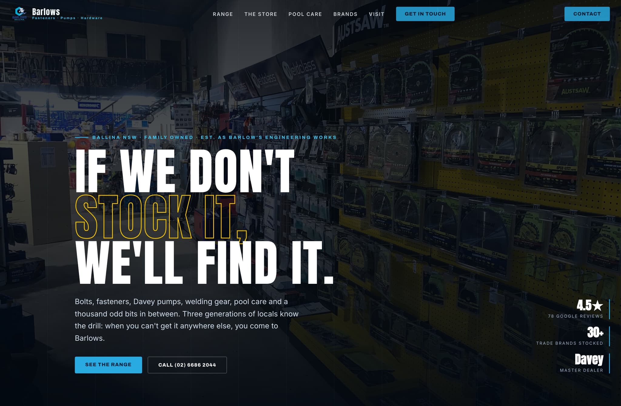 Barlows Ballina, Web Design project thumbnail