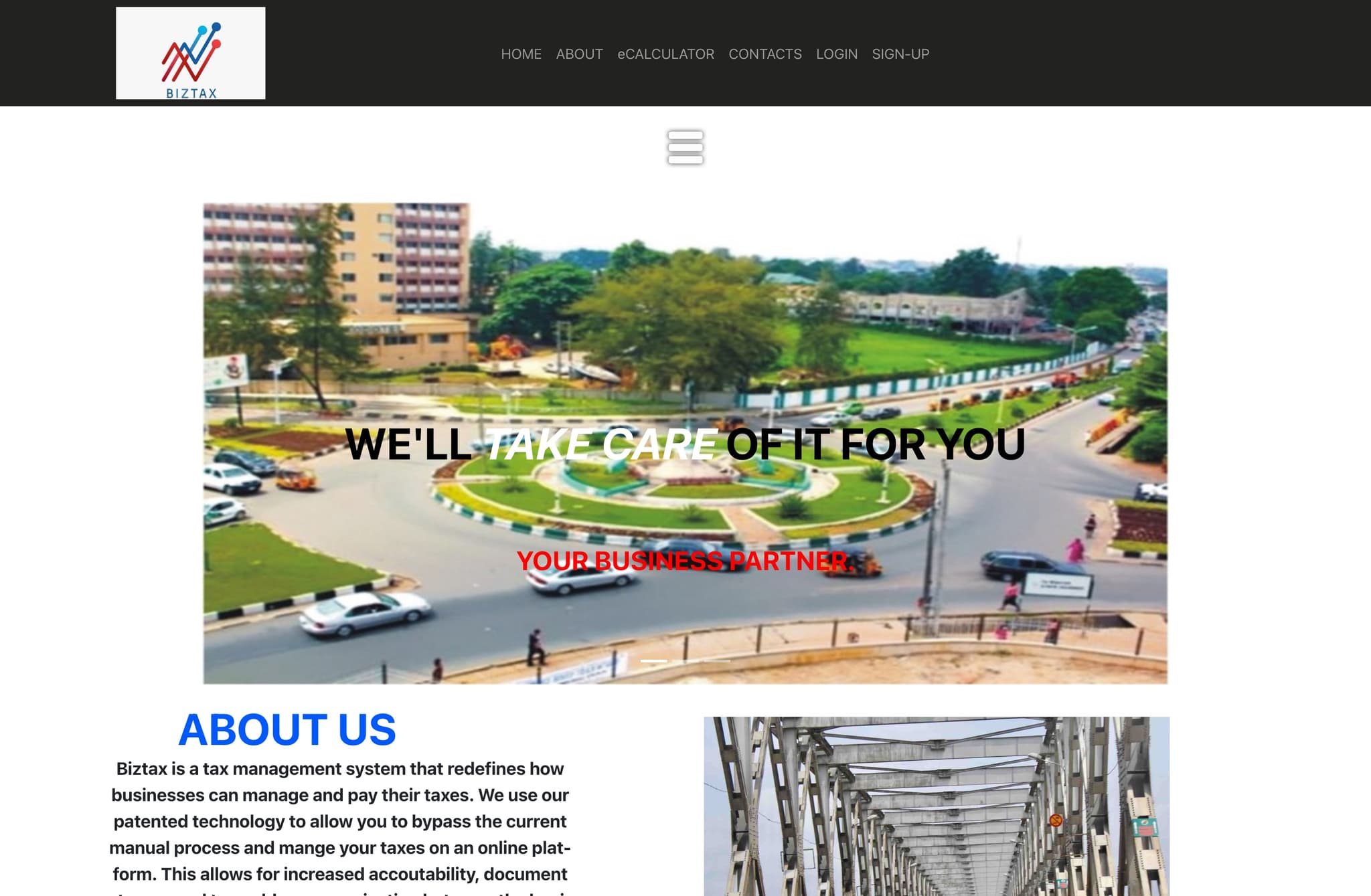 Biztax, Web Design project thumbnail