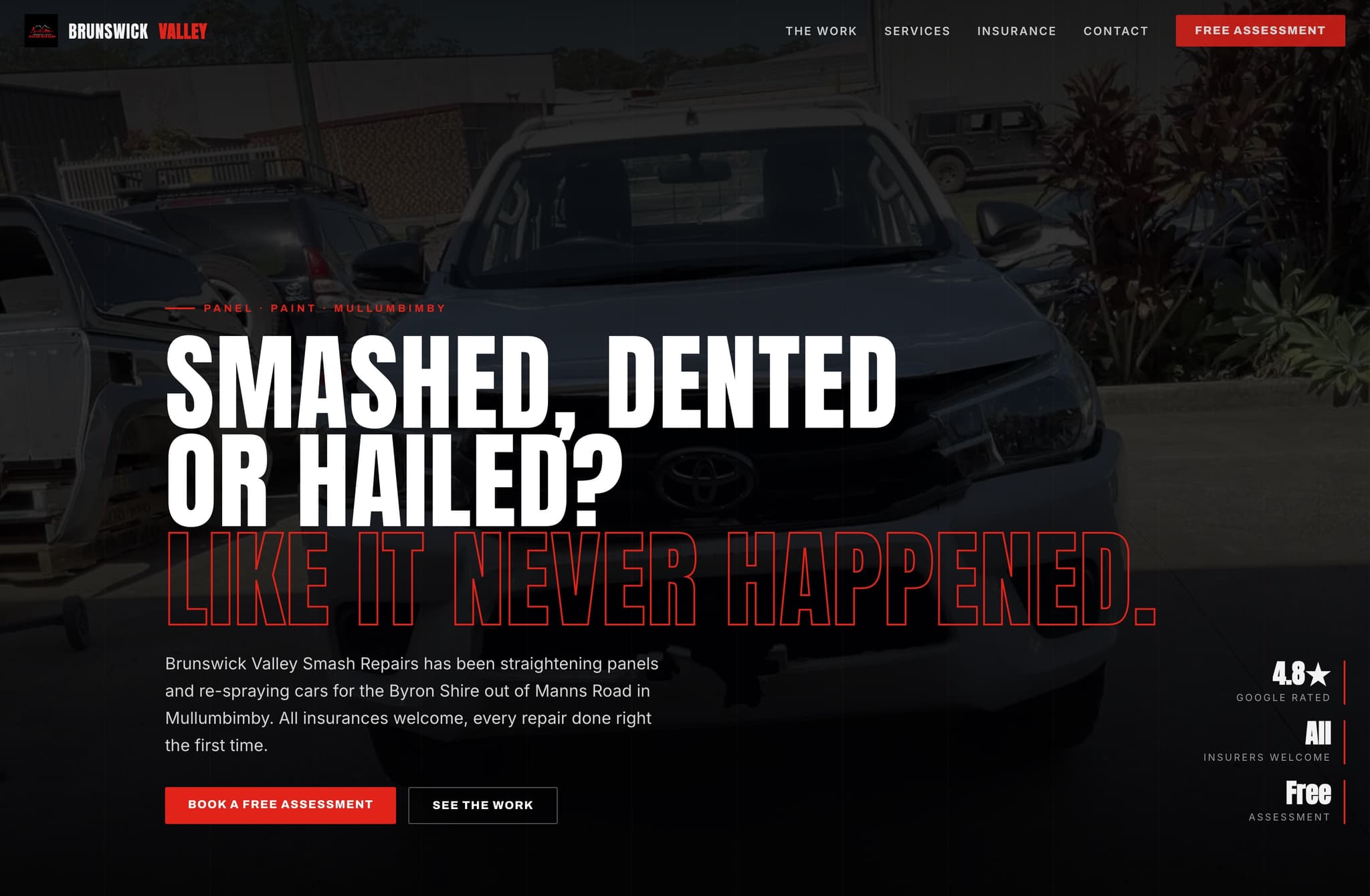 Brunswick Valley Smash, Web Design project thumbnail