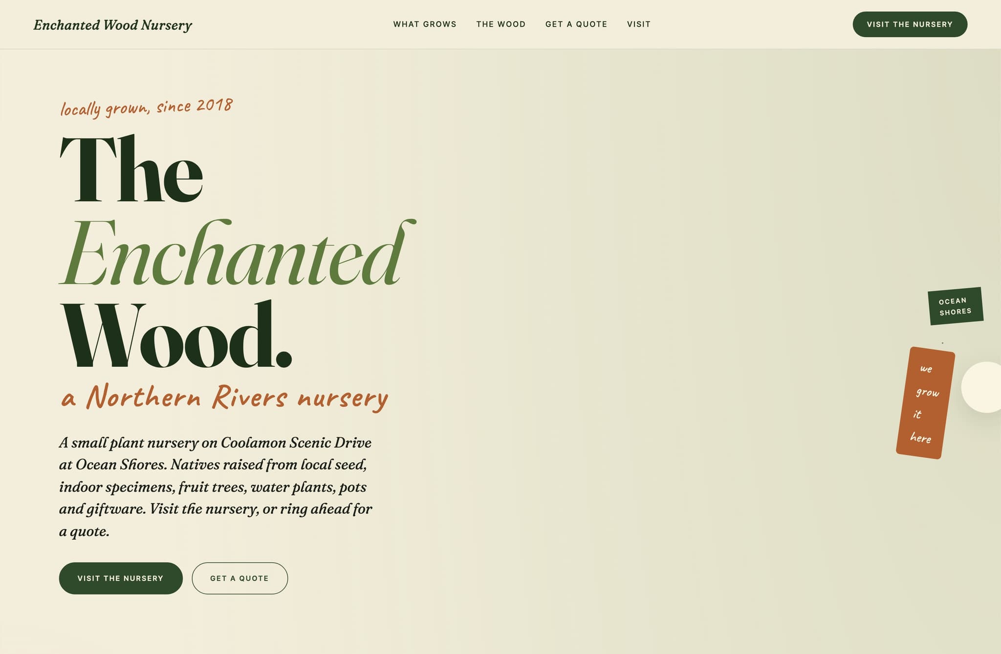 Enchanted Wood, Web Design project thumbnail