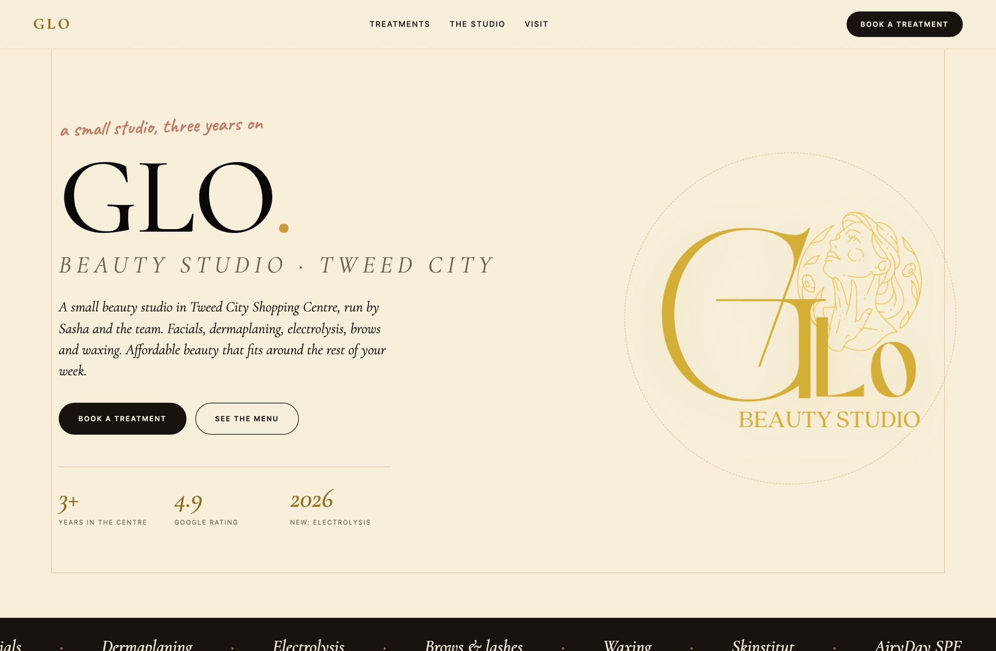 GLO Beauty, Web Design project thumbnail