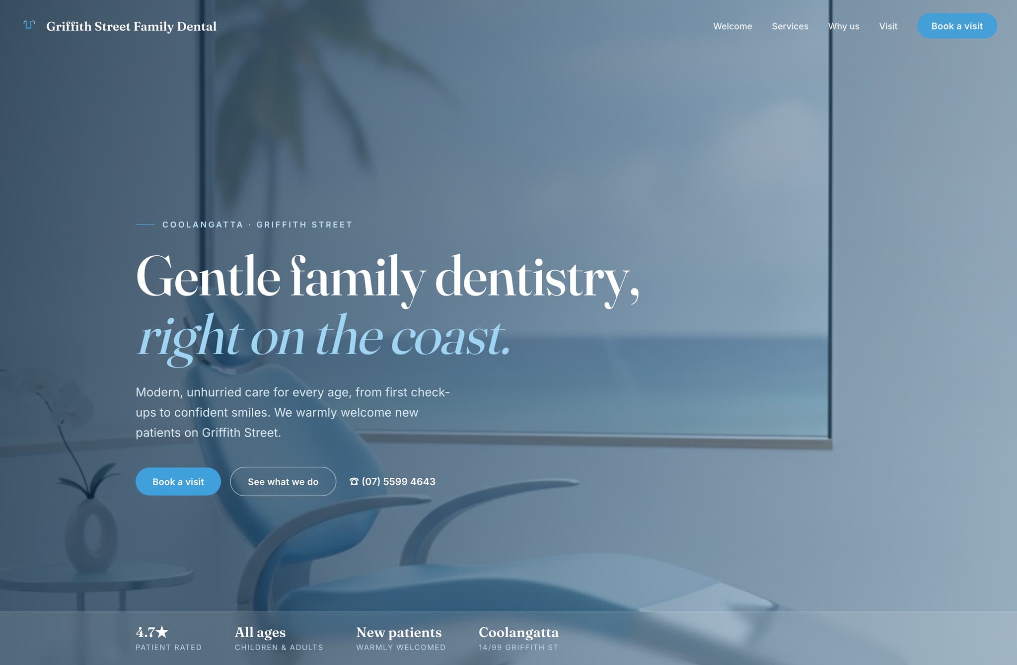 Griffith Street Dental, Web Design project thumbnail