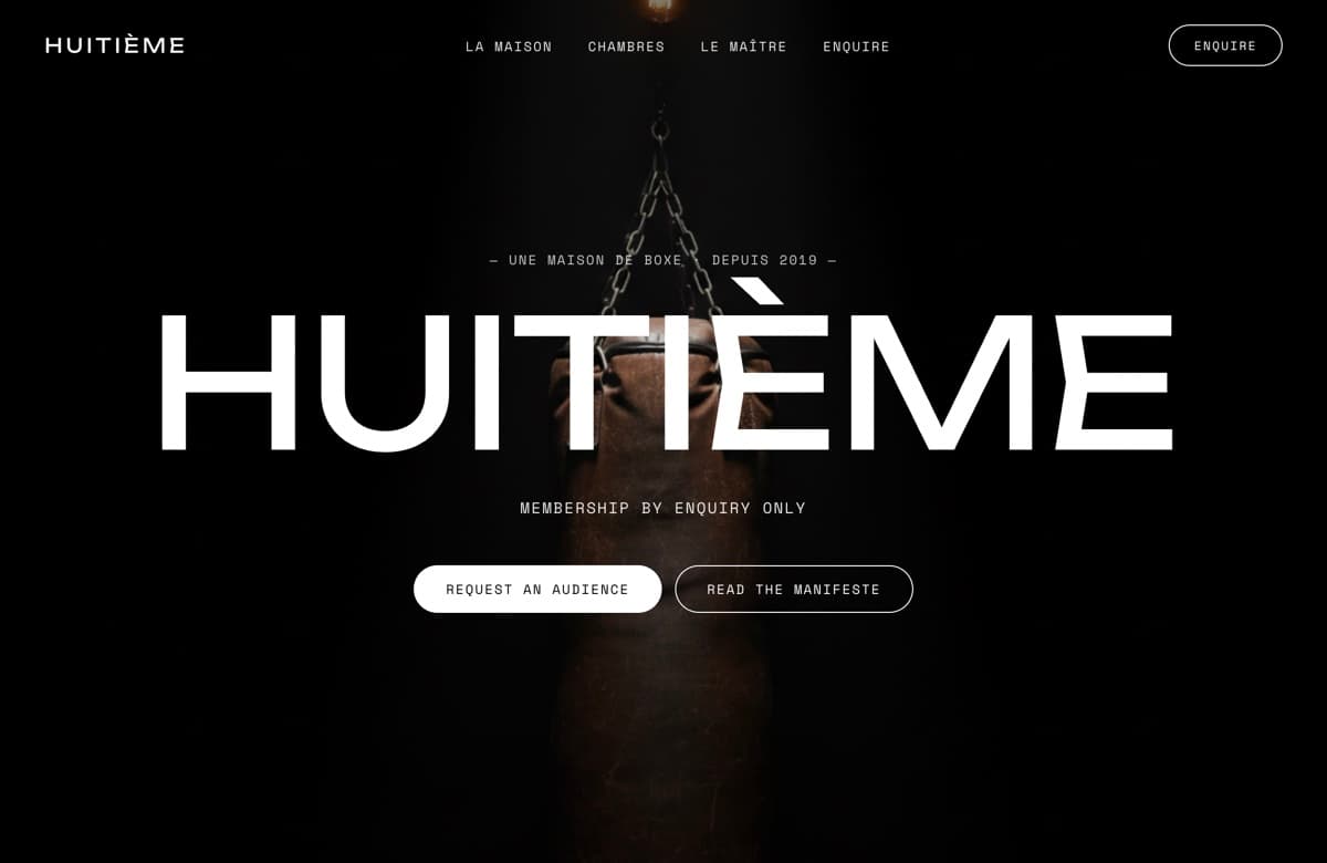 HUITIÈME, Web Design project thumbnail