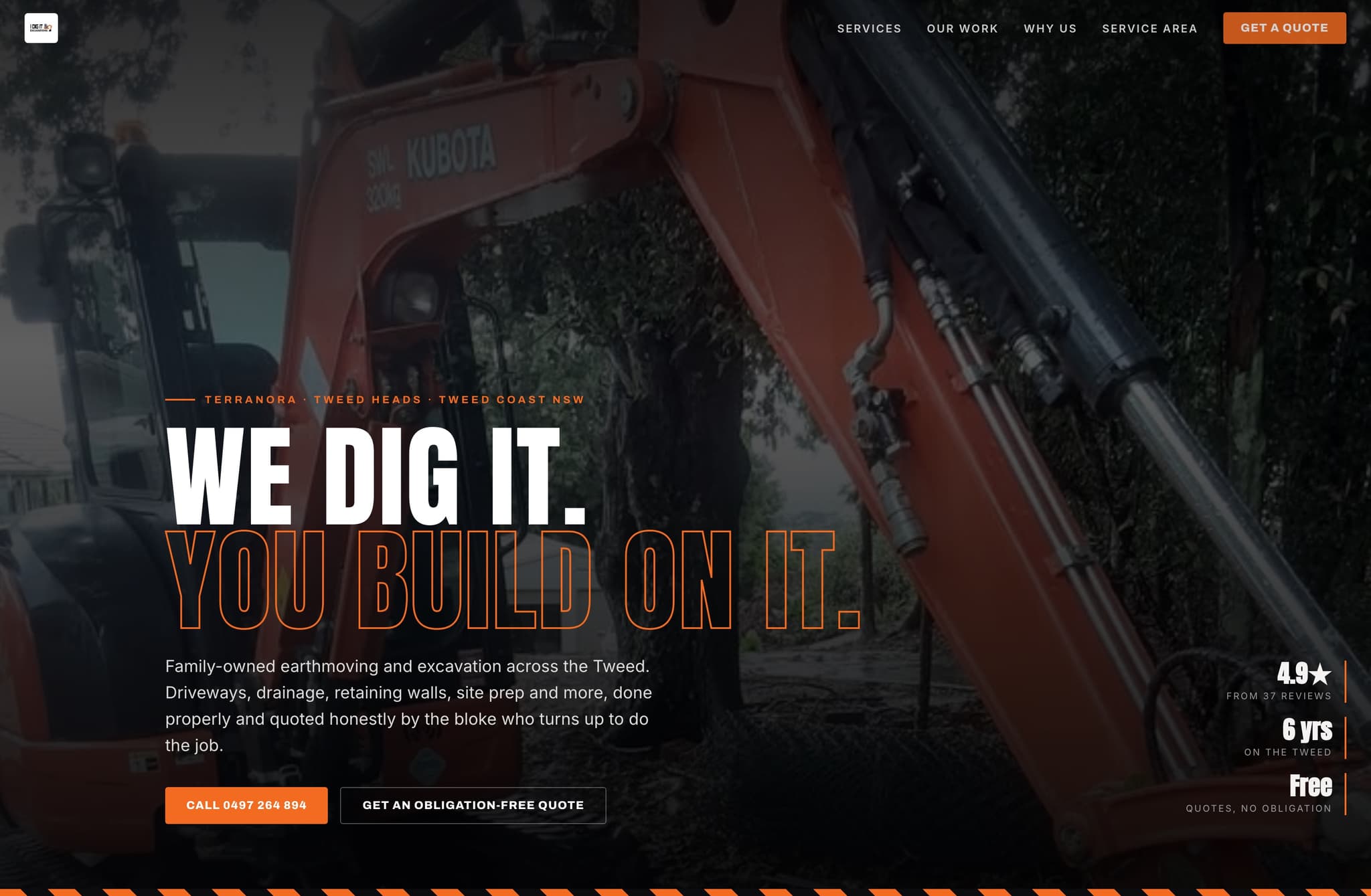 I DIG IT Excavations, Web Design project thumbnail