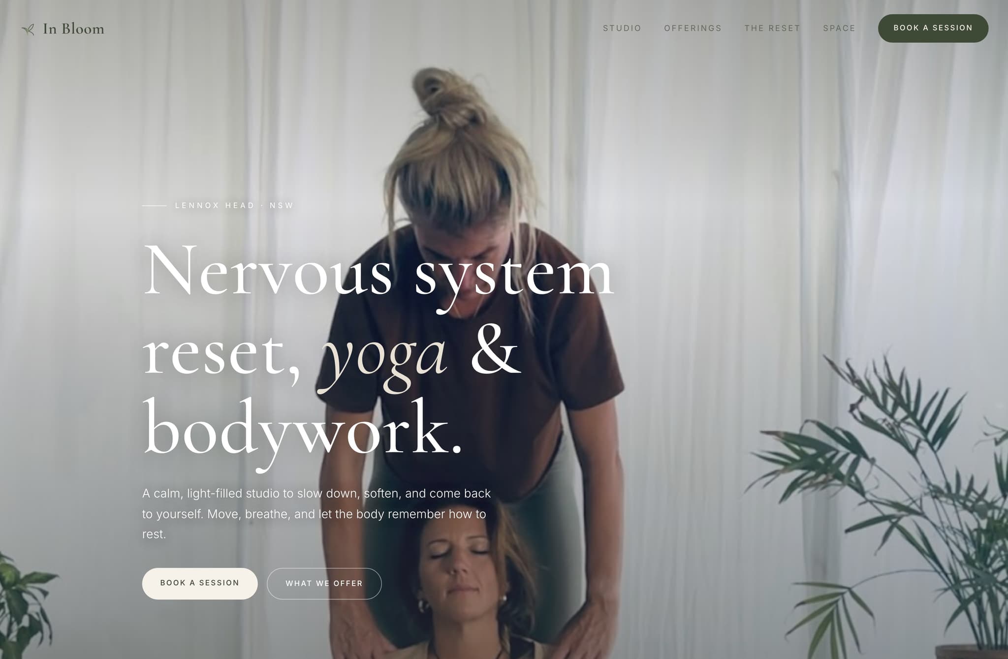 IN Bloom Yoga, Web Design project thumbnail