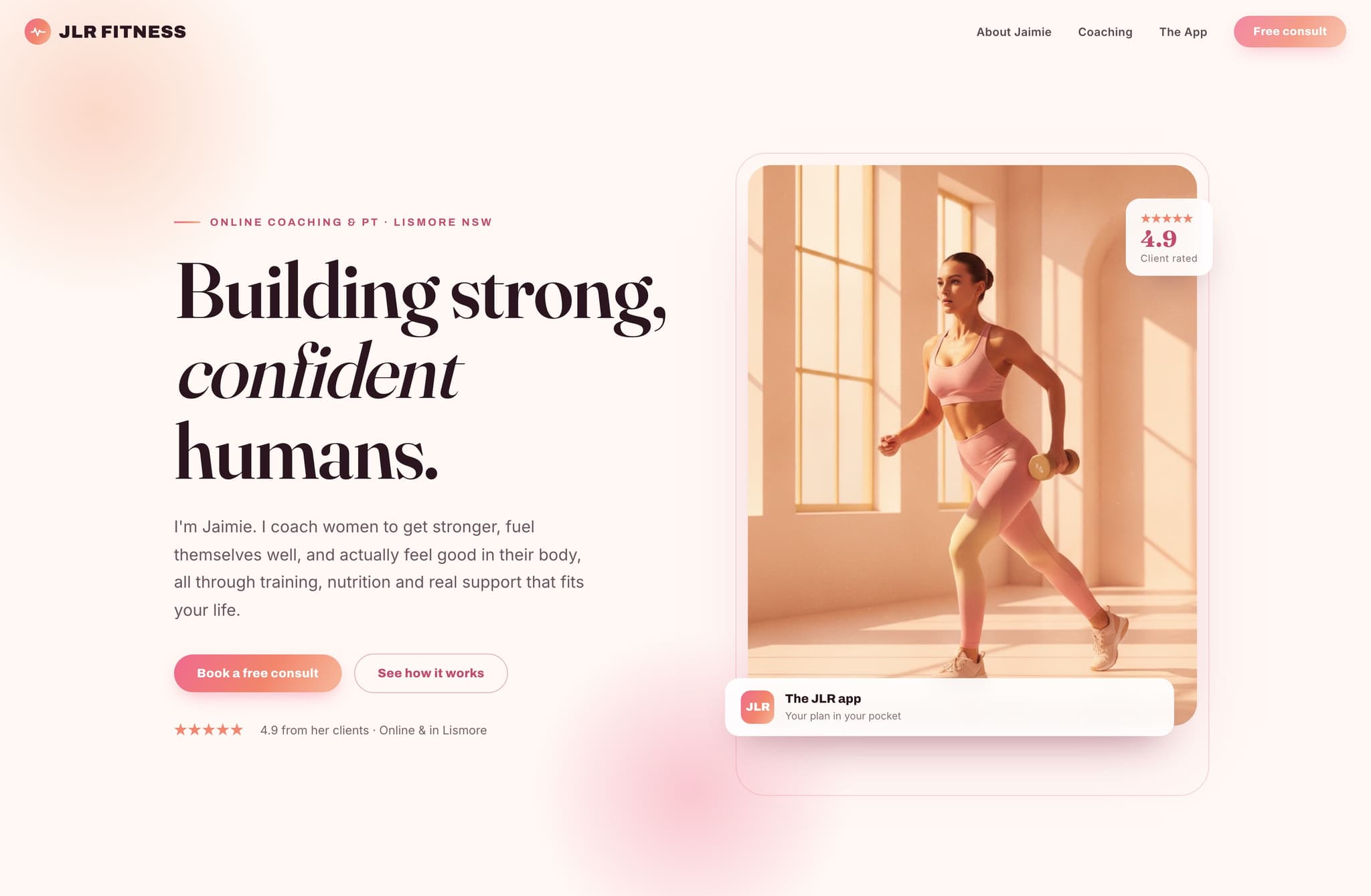 JLR Fitness, Web Design project thumbnail
