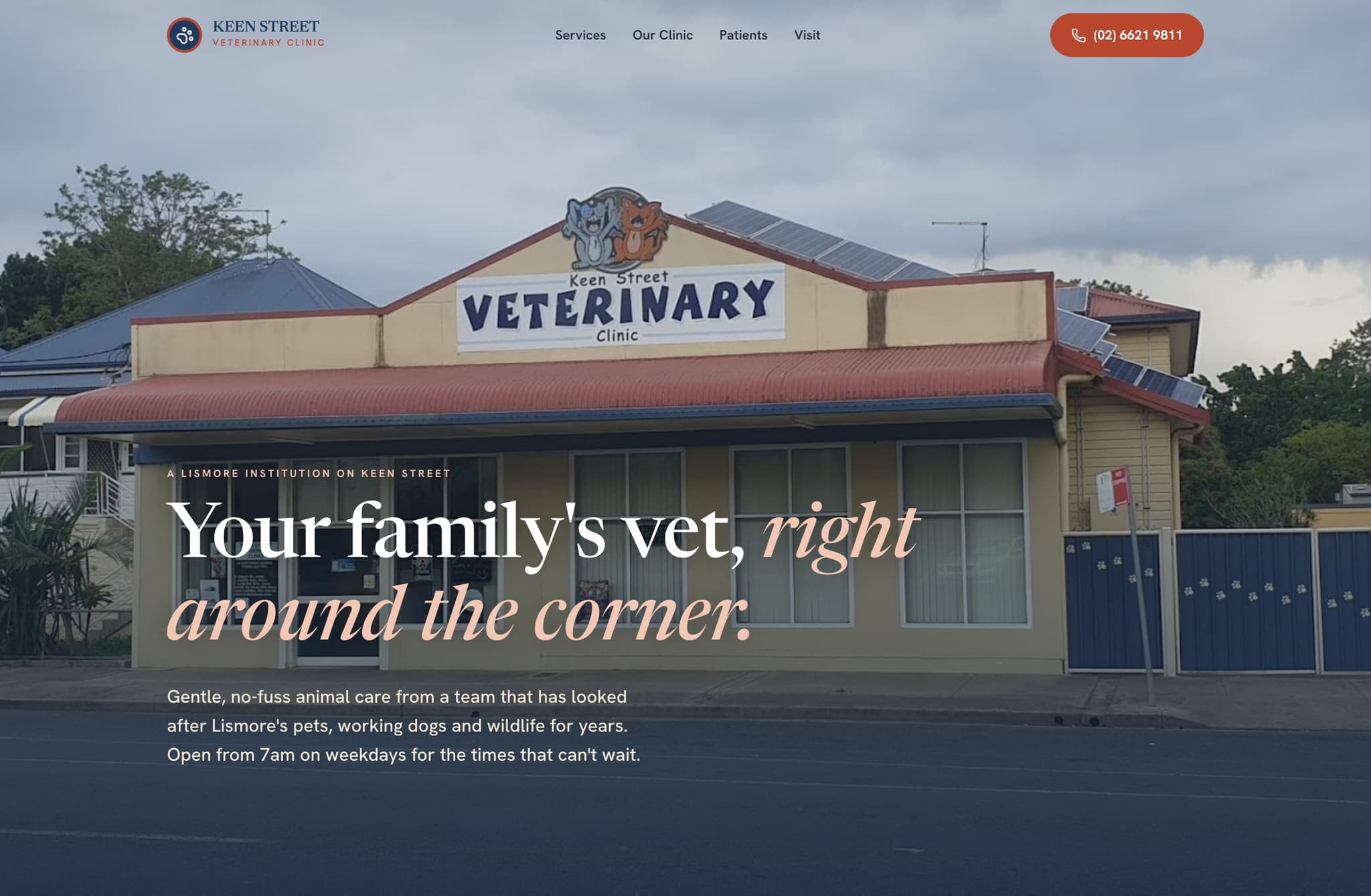 Keen Street VET, Web Design project thumbnail