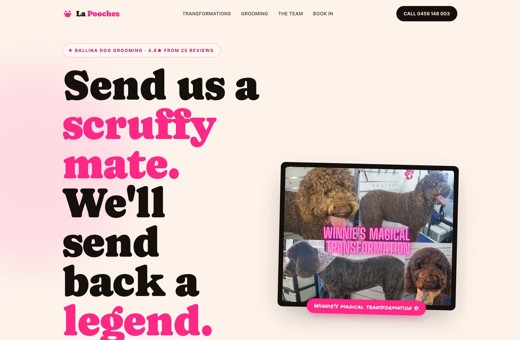 LA Pooches, Web Design project thumbnail