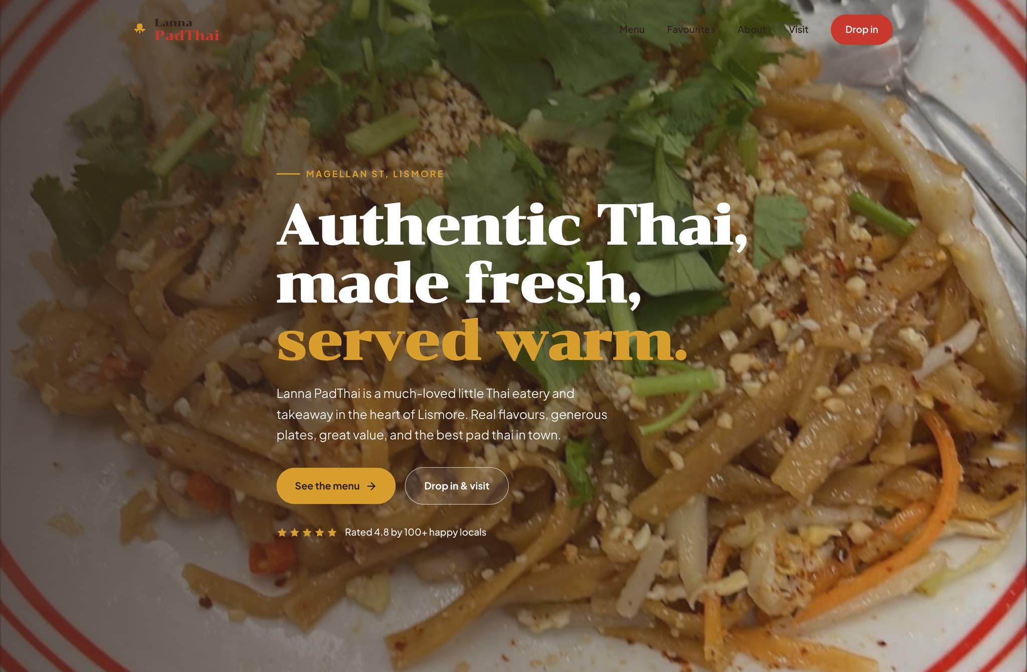 Lanna Padthai, Web Design project thumbnail
