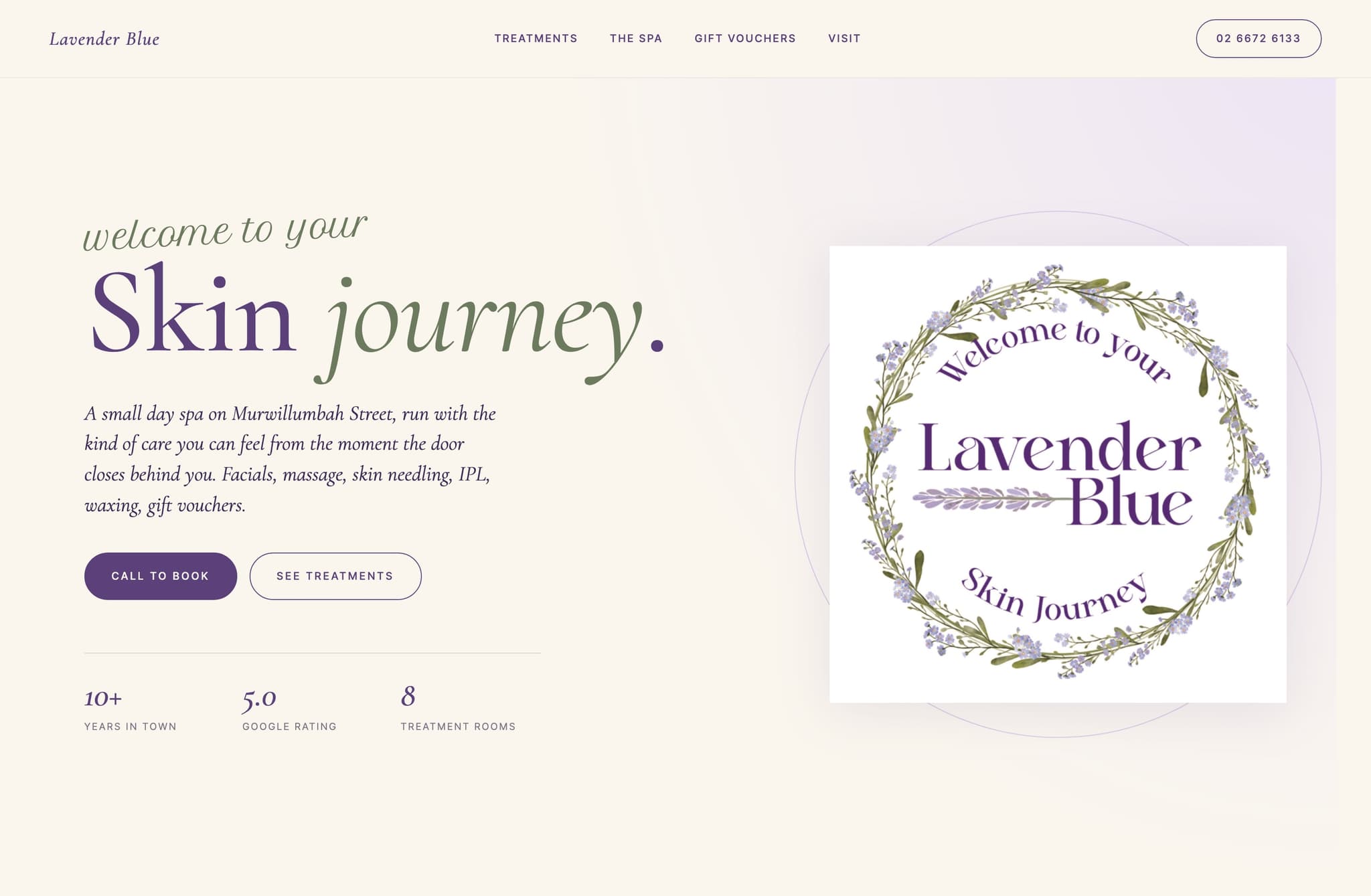 Lavender Blue, Web Design project thumbnail