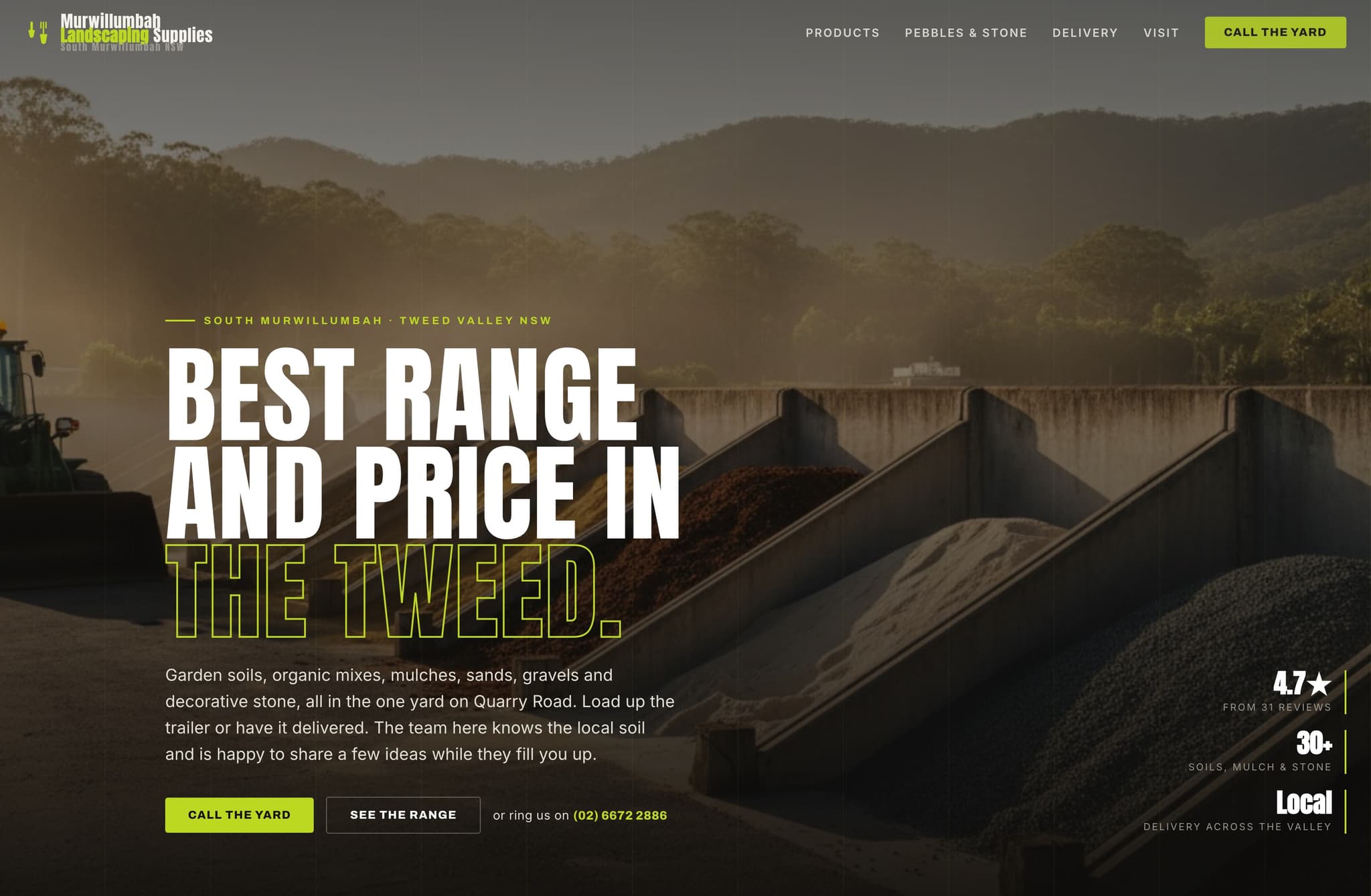 Murwillumbah Landscape Supplies, Web Design project thumbnail