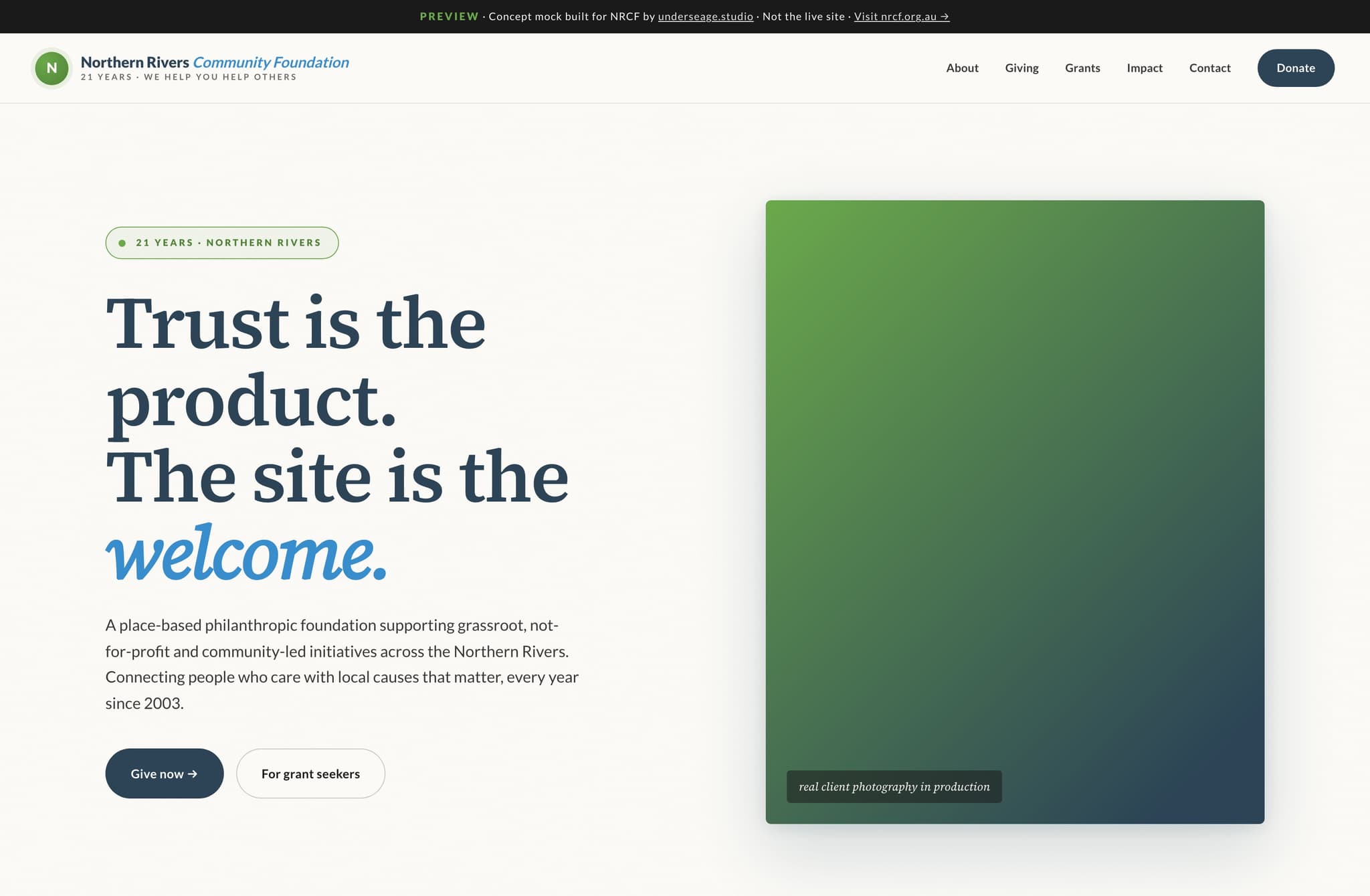 Nrcf, Web Design project thumbnail