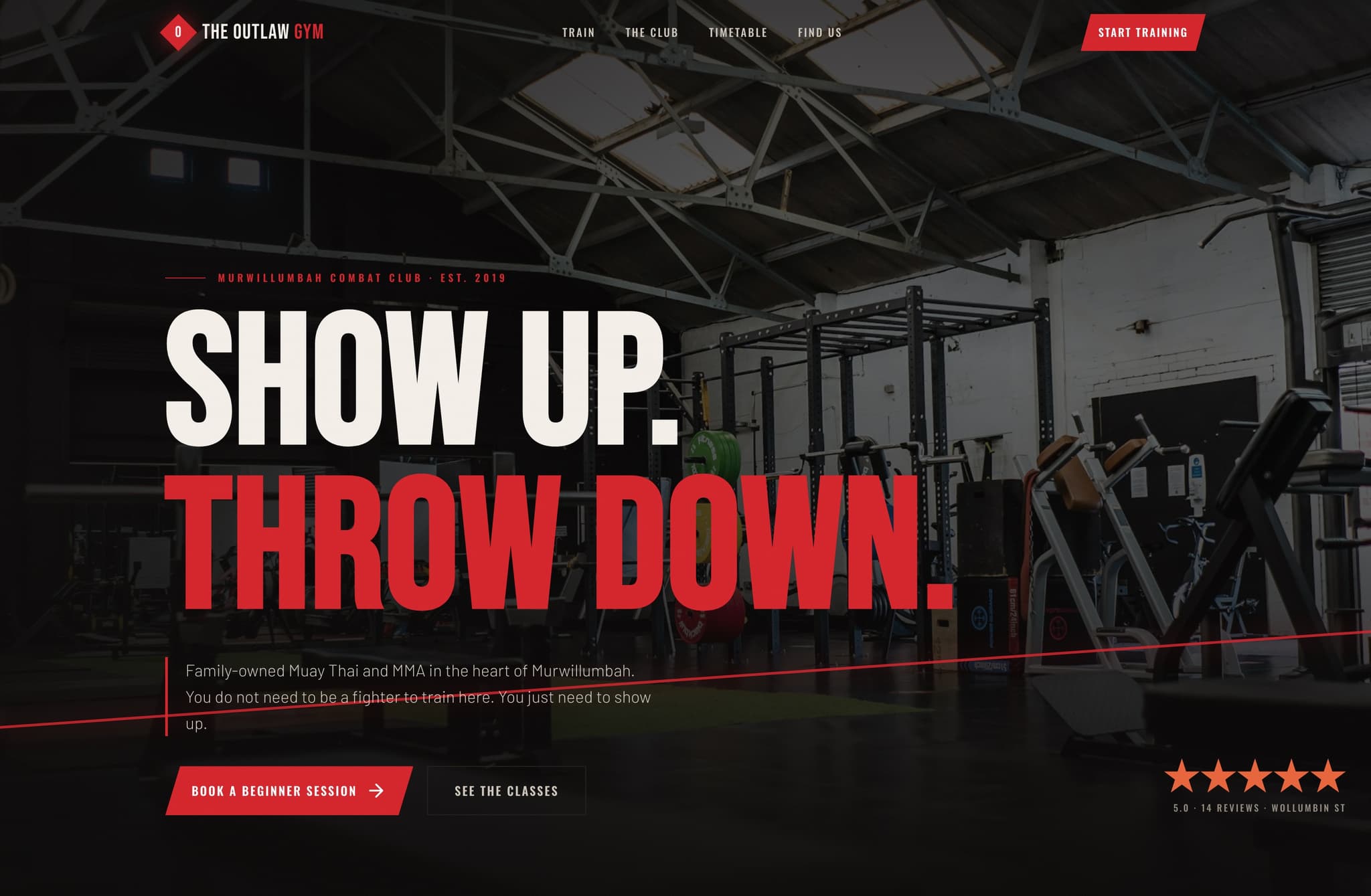 Outlaw GYM, Web Design project thumbnail