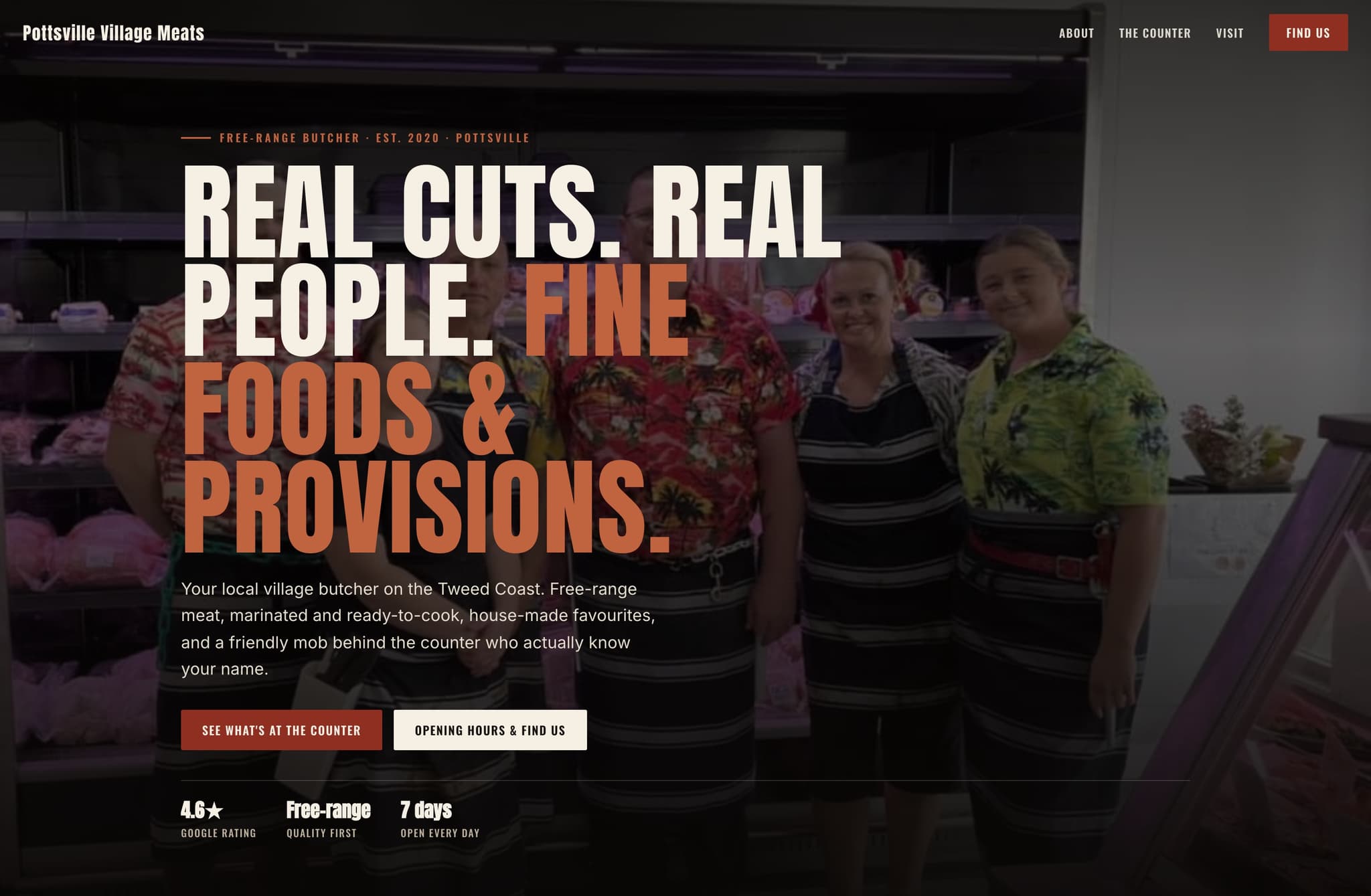 Pottsville Village Meats, Web Design project thumbnail