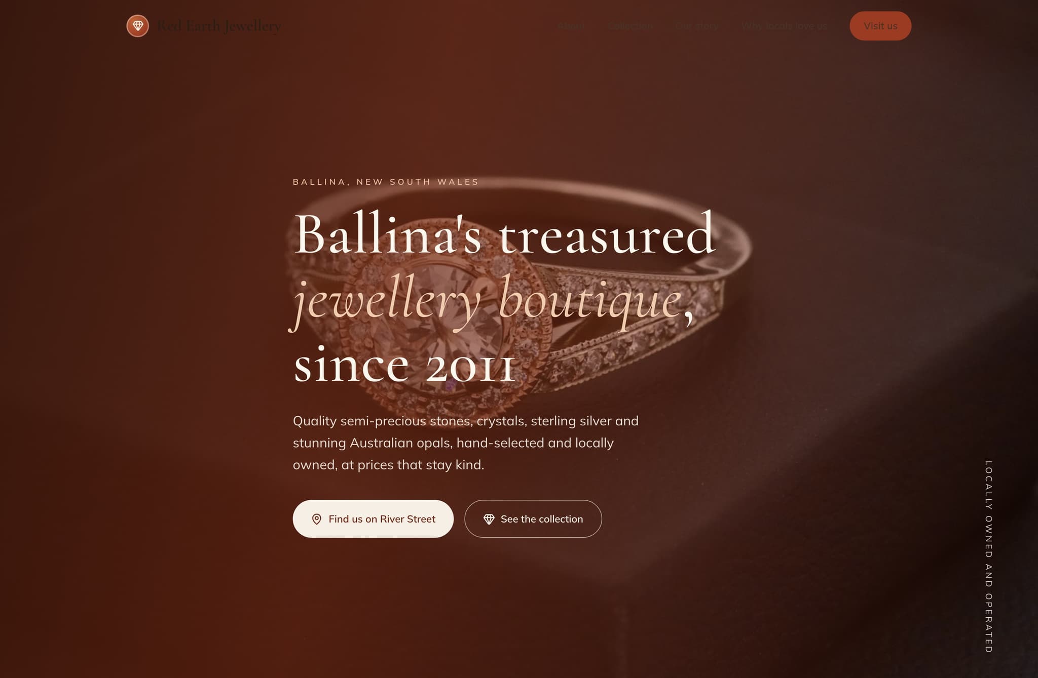 RED Earth Jewellery, Web Design project thumbnail