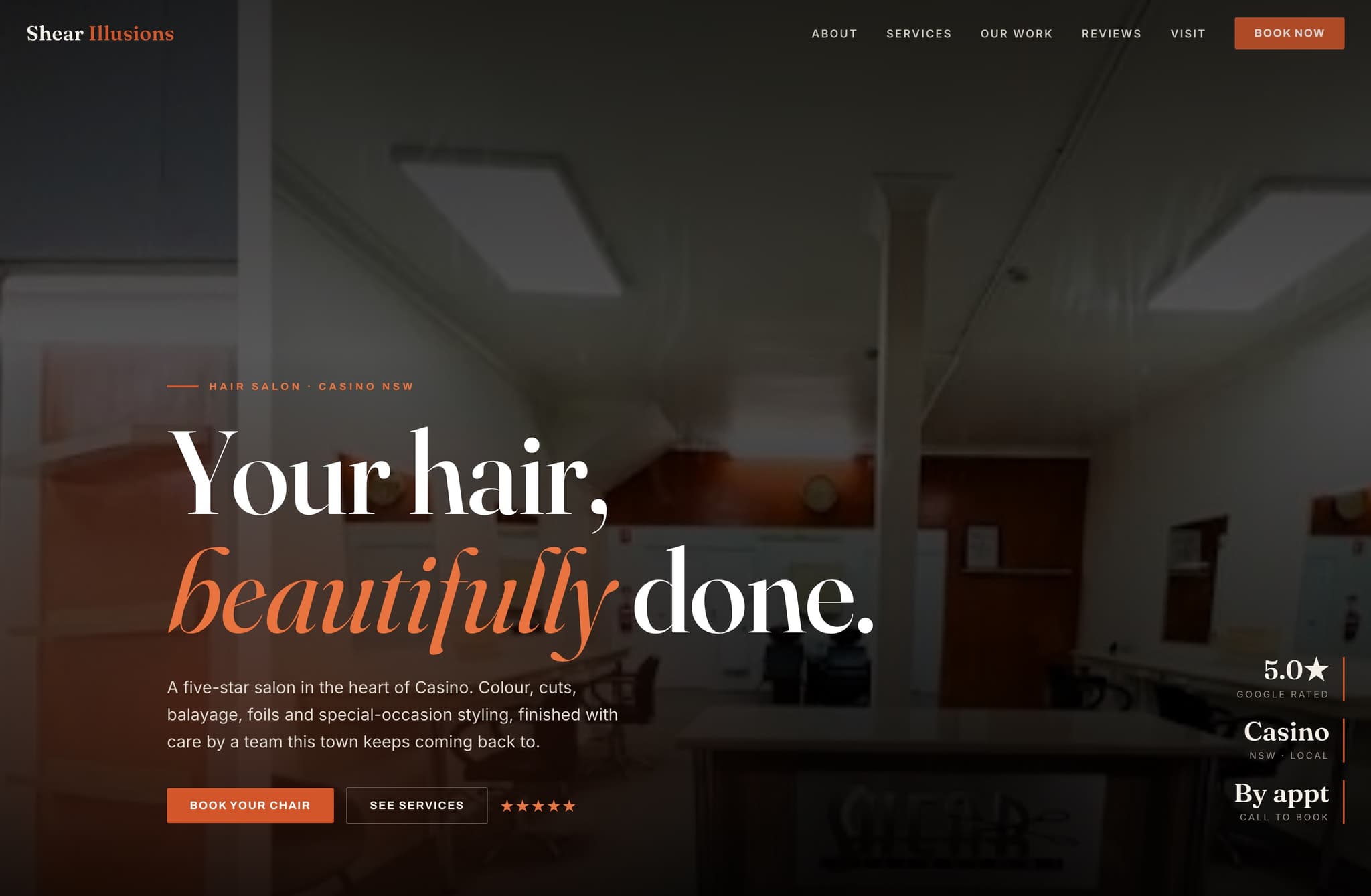 Shear Illusions, Web Design project thumbnail
