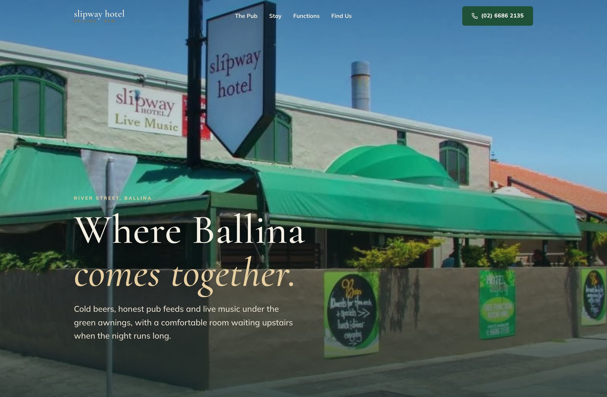 Slipway Hotel, Web Design project thumbnail