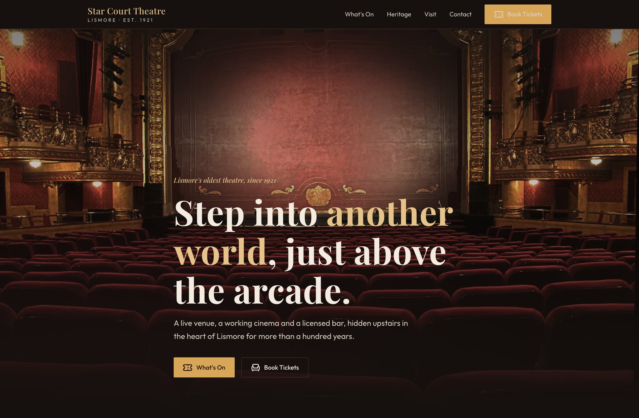 Star Court Theatre, Web Design project thumbnail