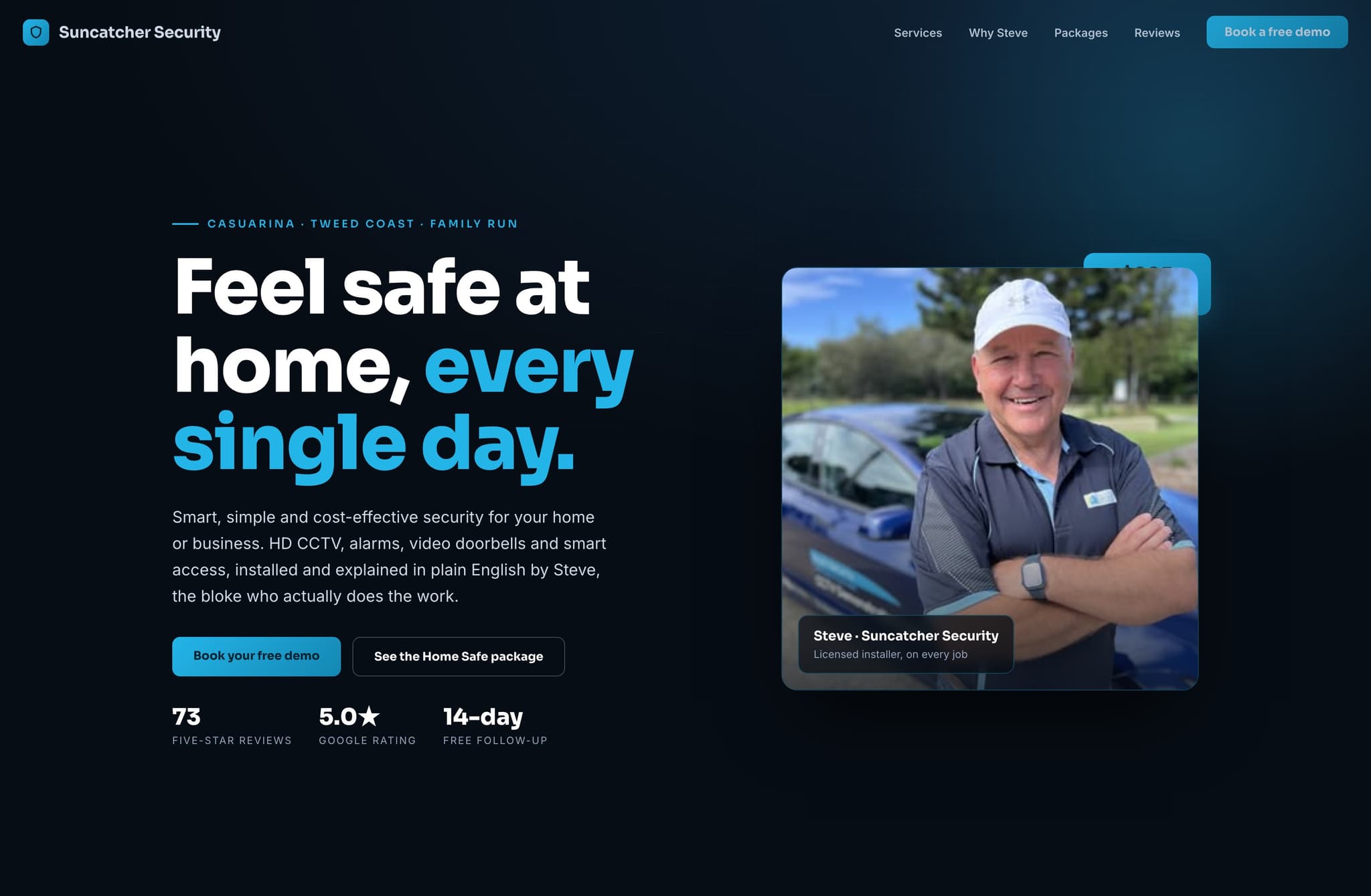 Suncatcher Security, Web Design project thumbnail
