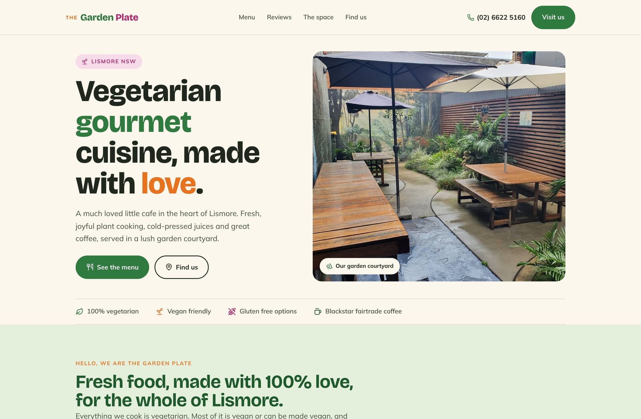THE Garden Plate, Web Design project thumbnail
