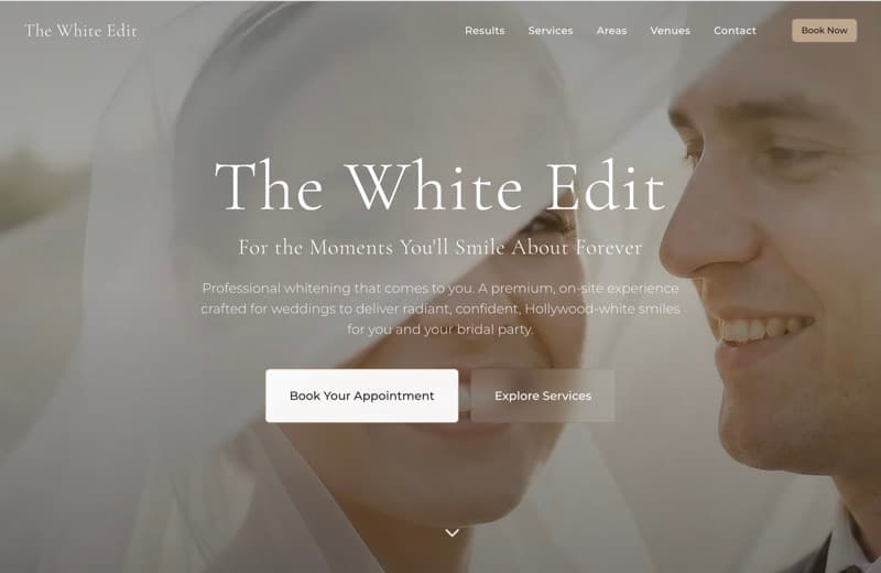The white Edit, Web Design project thumbnail