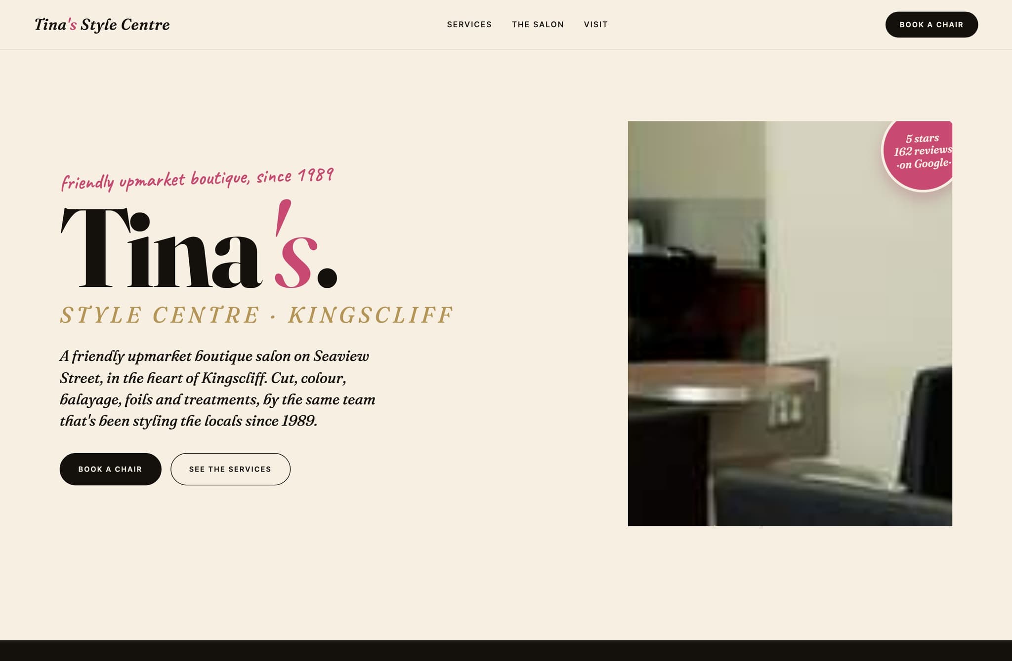 Tinas Style, Web Design project thumbnail
