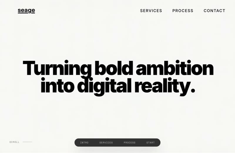 Under Seage, Web Design project thumbnail