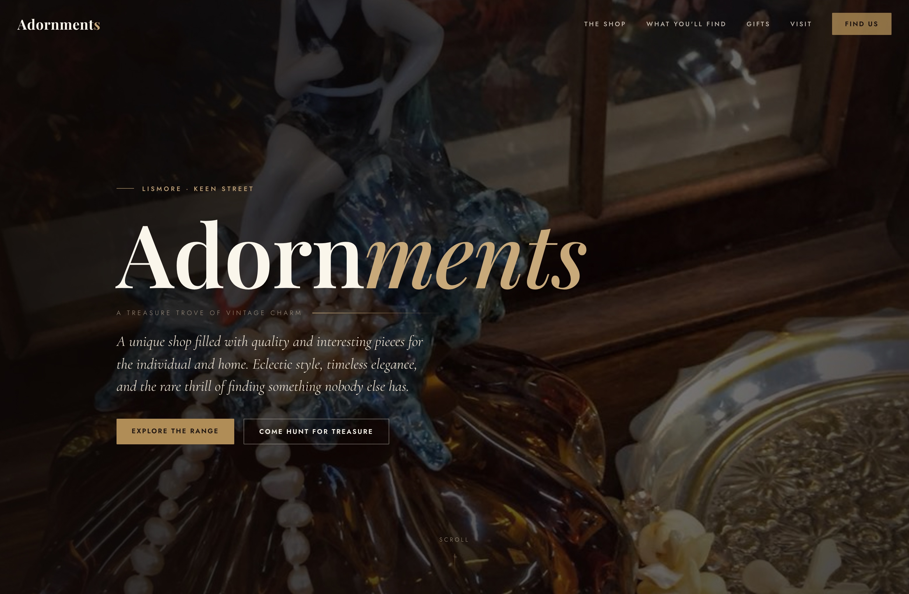 Adornments, Web Design project thumbnail