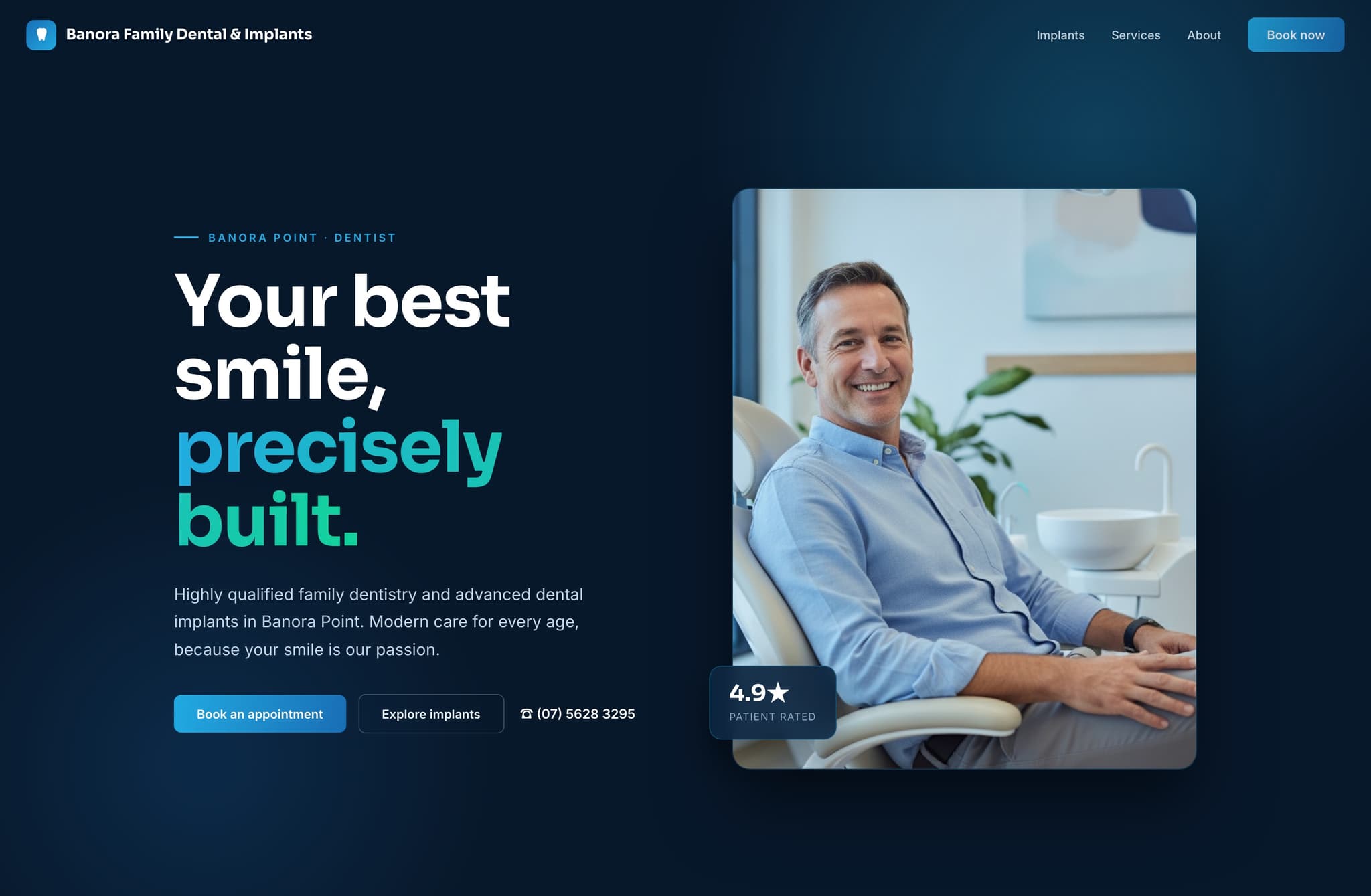 Banora Family Dental website redesign