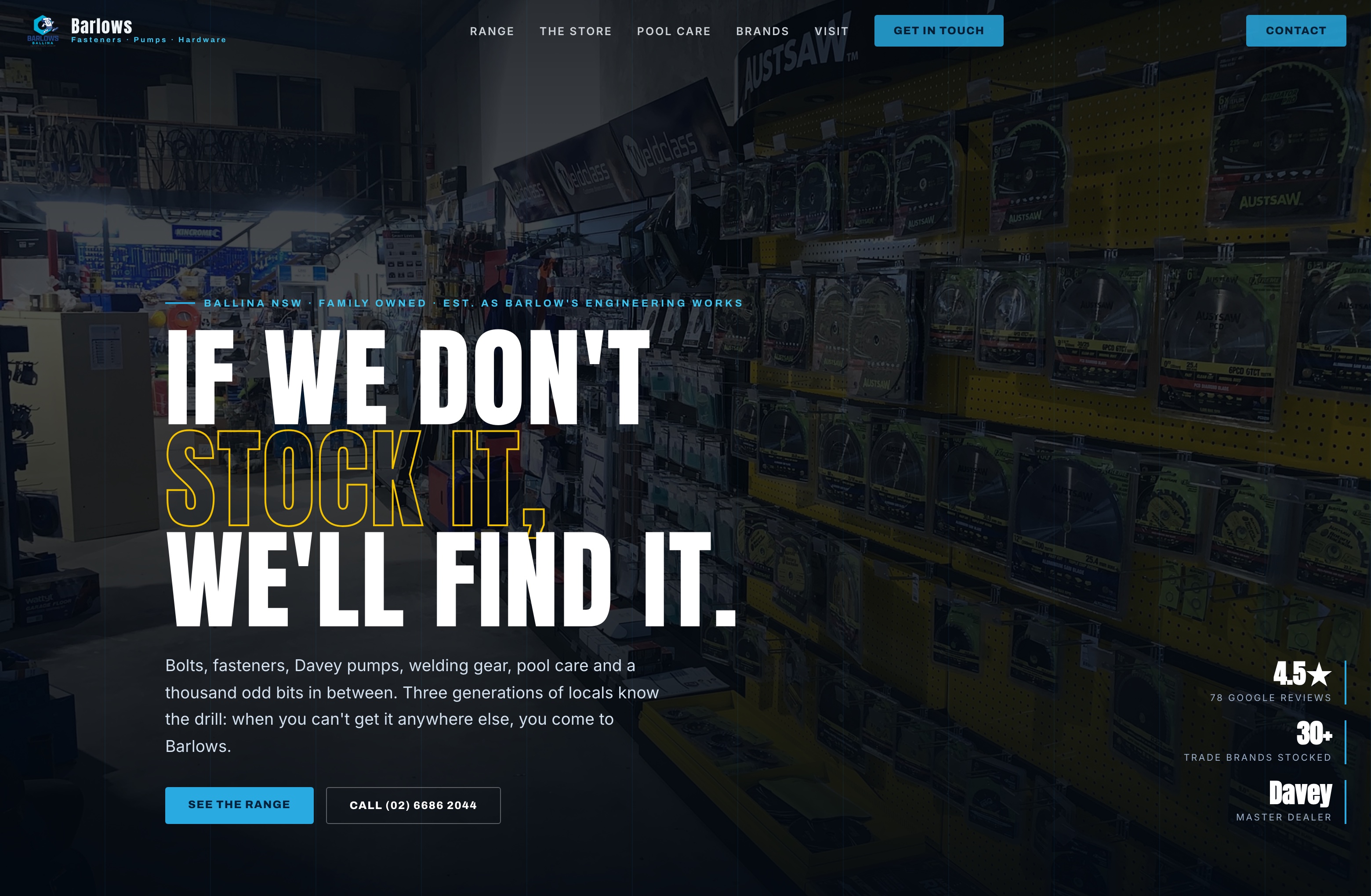 Barlows Ballina, Web Design project thumbnail