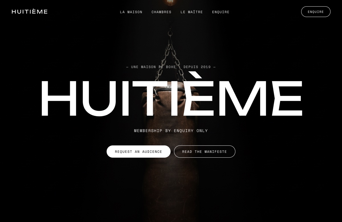 HUITIÈME, Web Design project thumbnail