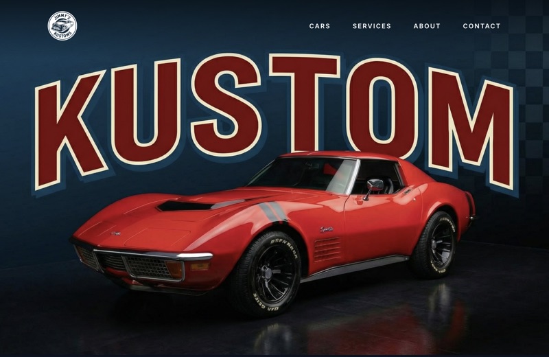 Jimmys Kustoms, Web Design project thumbnail