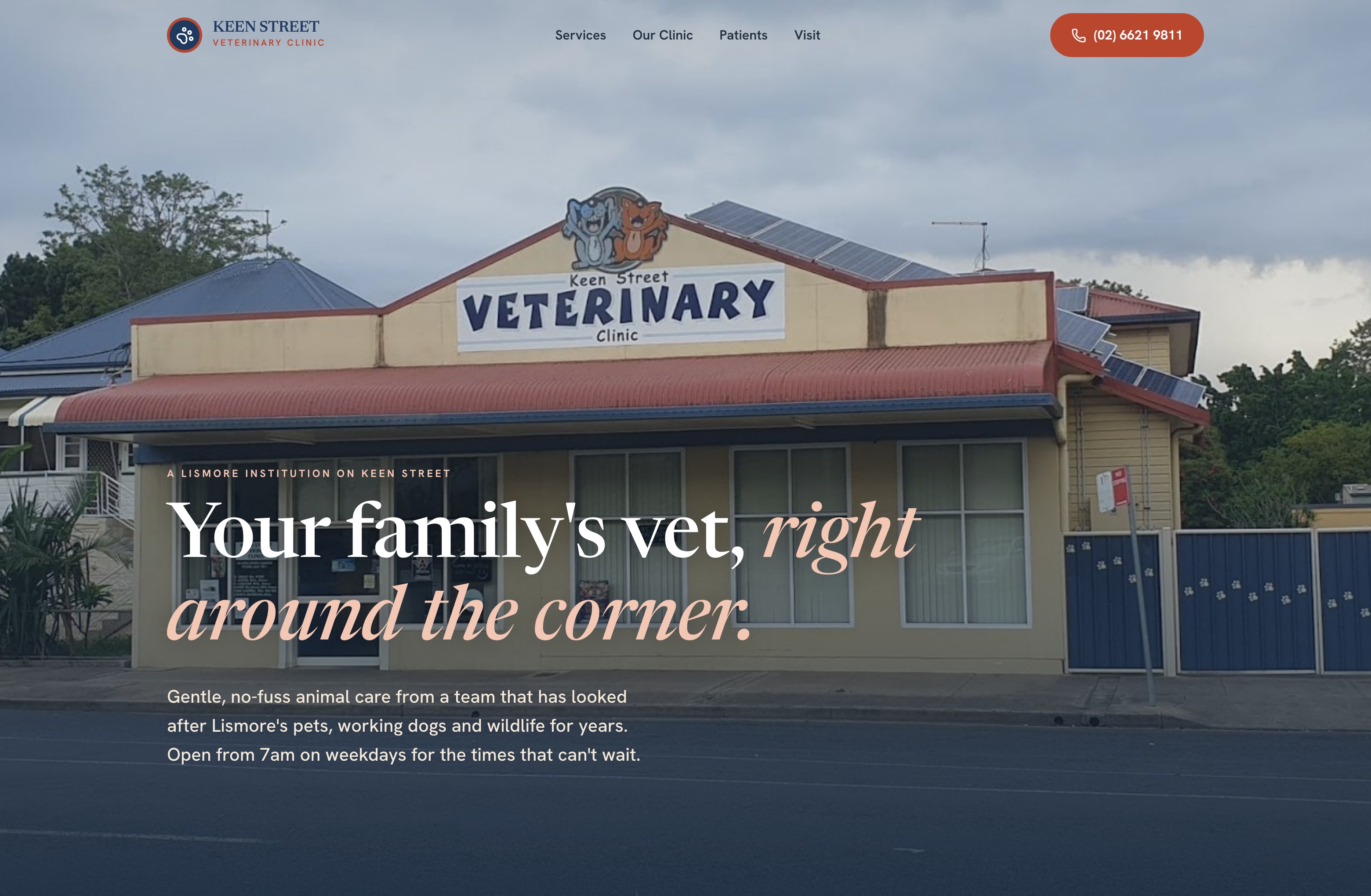 Keen Street VET, Web Design project thumbnail