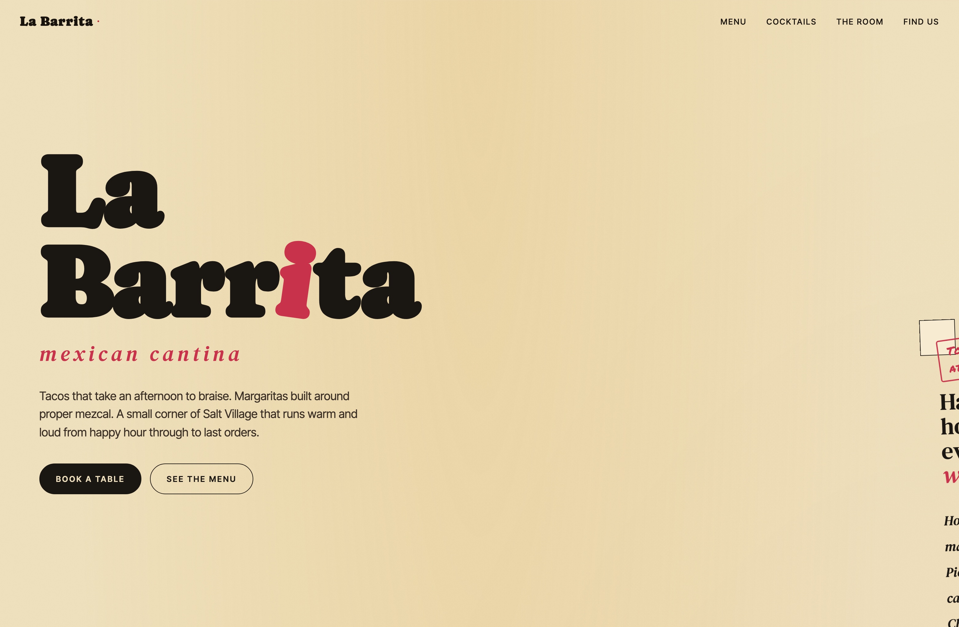 LA Barrita, Web Design project thumbnail