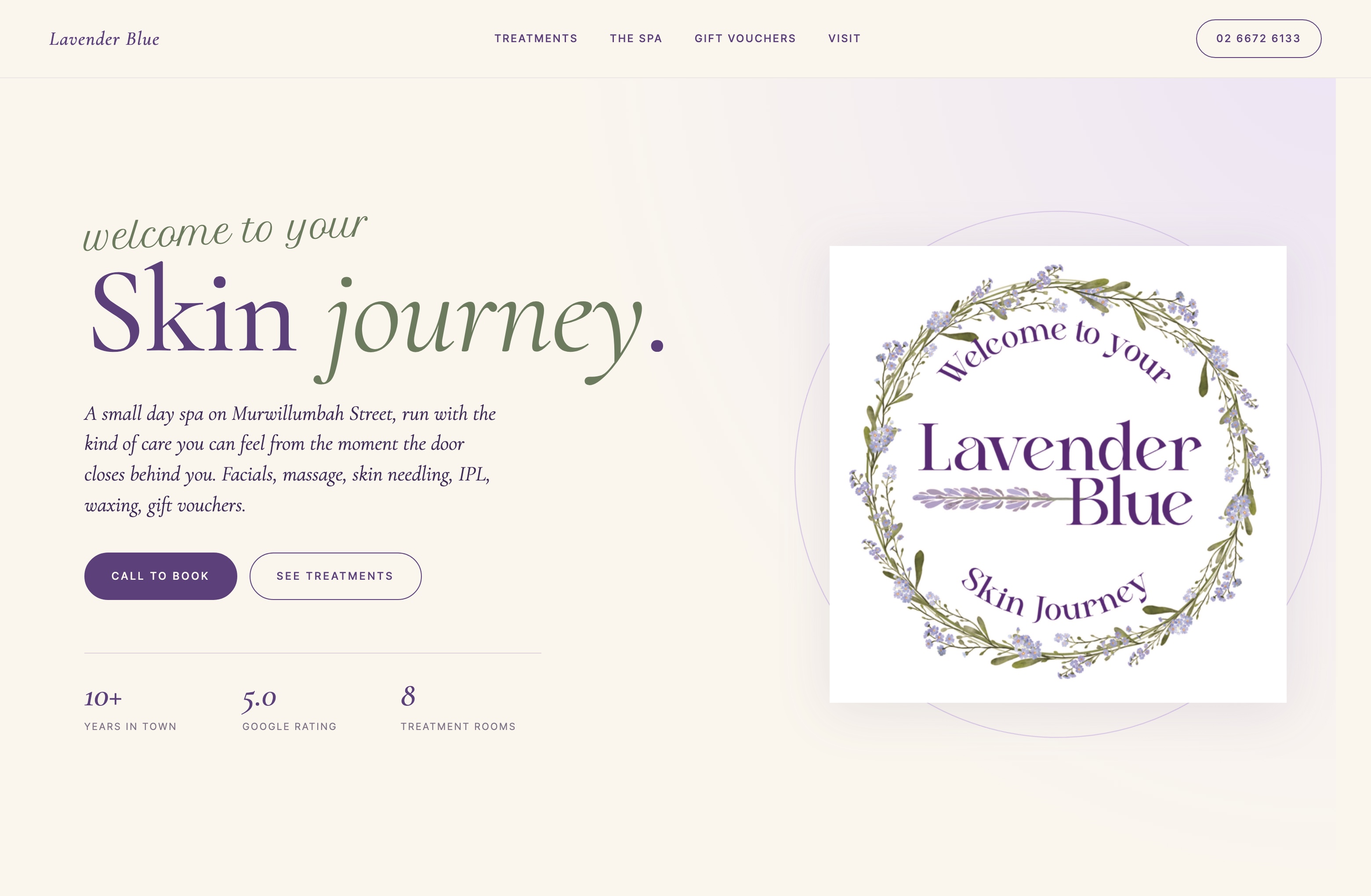 Lavender Blue, Web Design project thumbnail