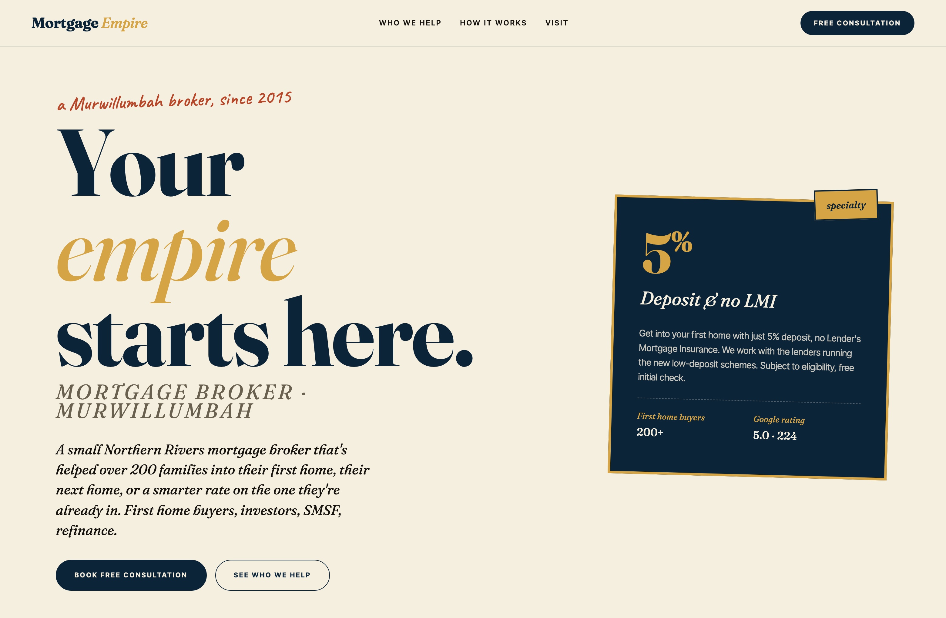 Mortgage Empire, Web Design project thumbnail