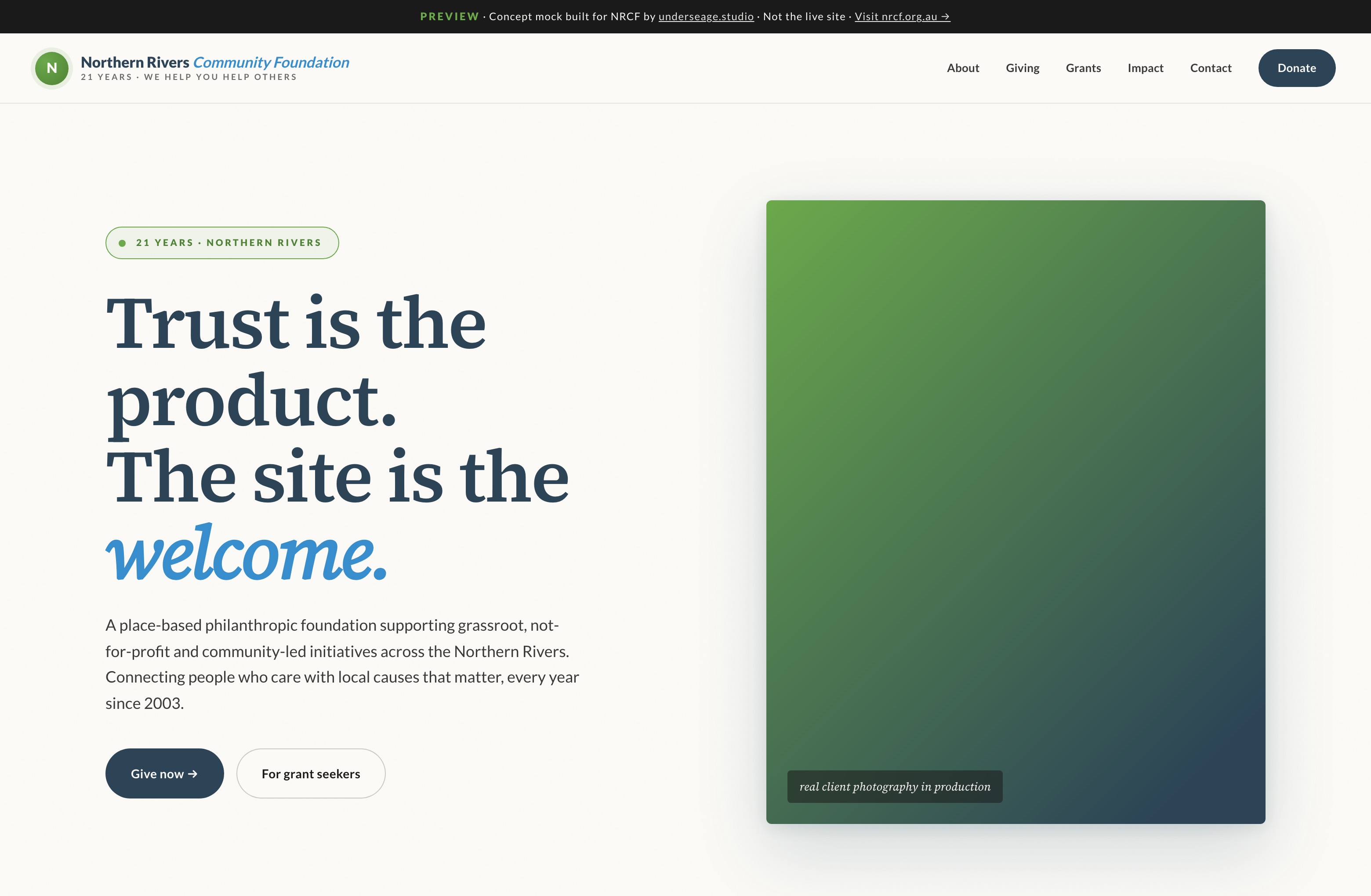 Nrcf, Web Design project thumbnail