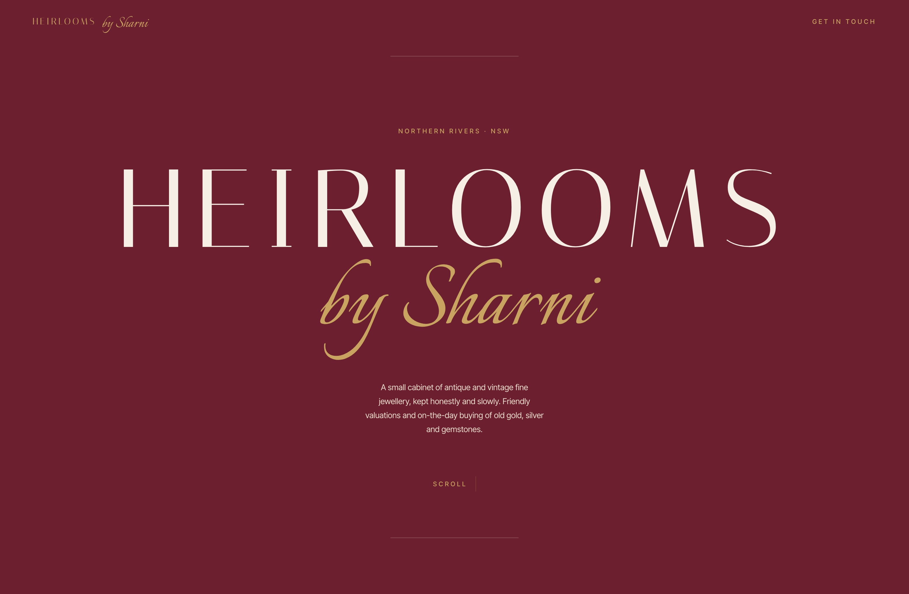 Sharni Sinclair Jewellery, Web Design project thumbnail