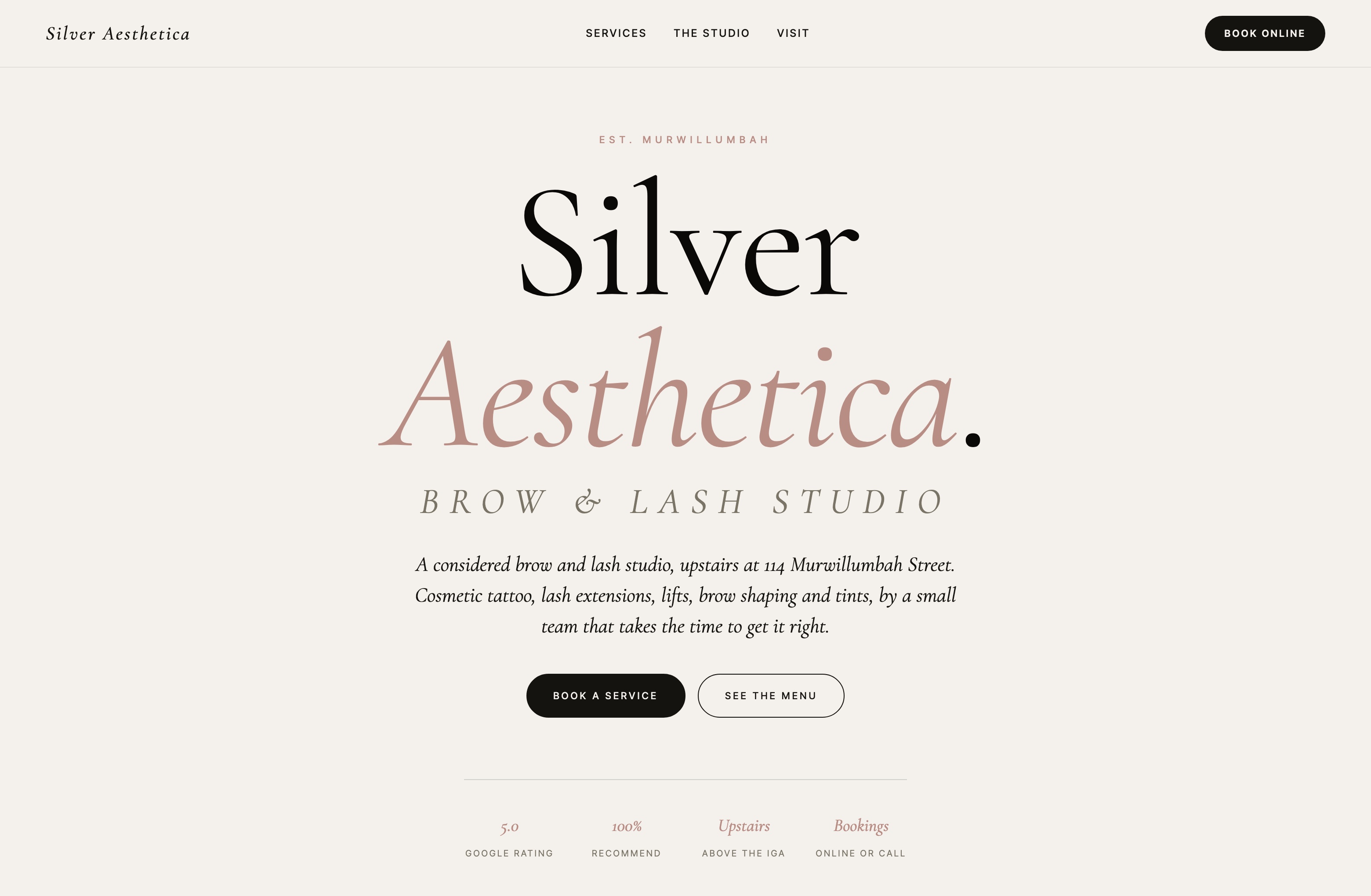 Silver Aesthetica, Web Design project thumbnail