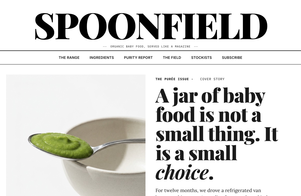 Spoonfield, Web Design project thumbnail