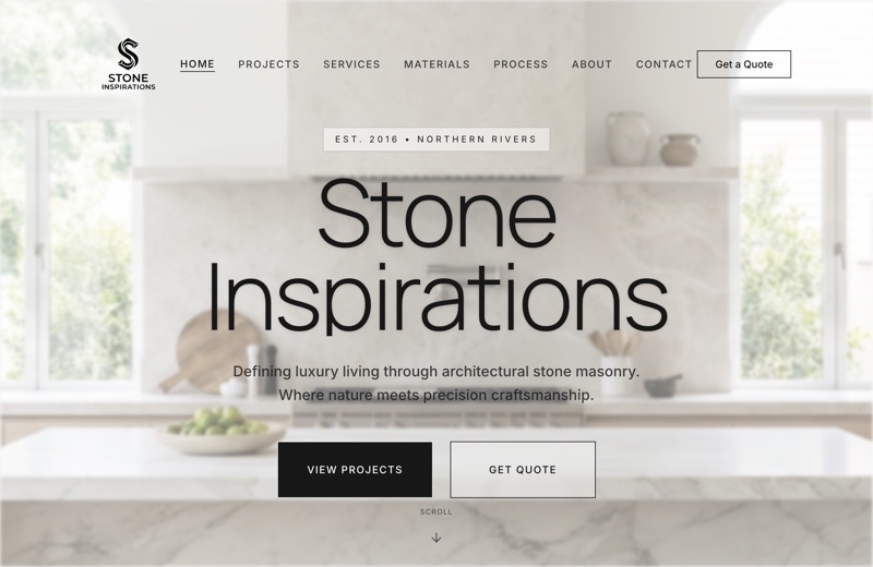 Stone Inspirations, Web Design project thumbnail