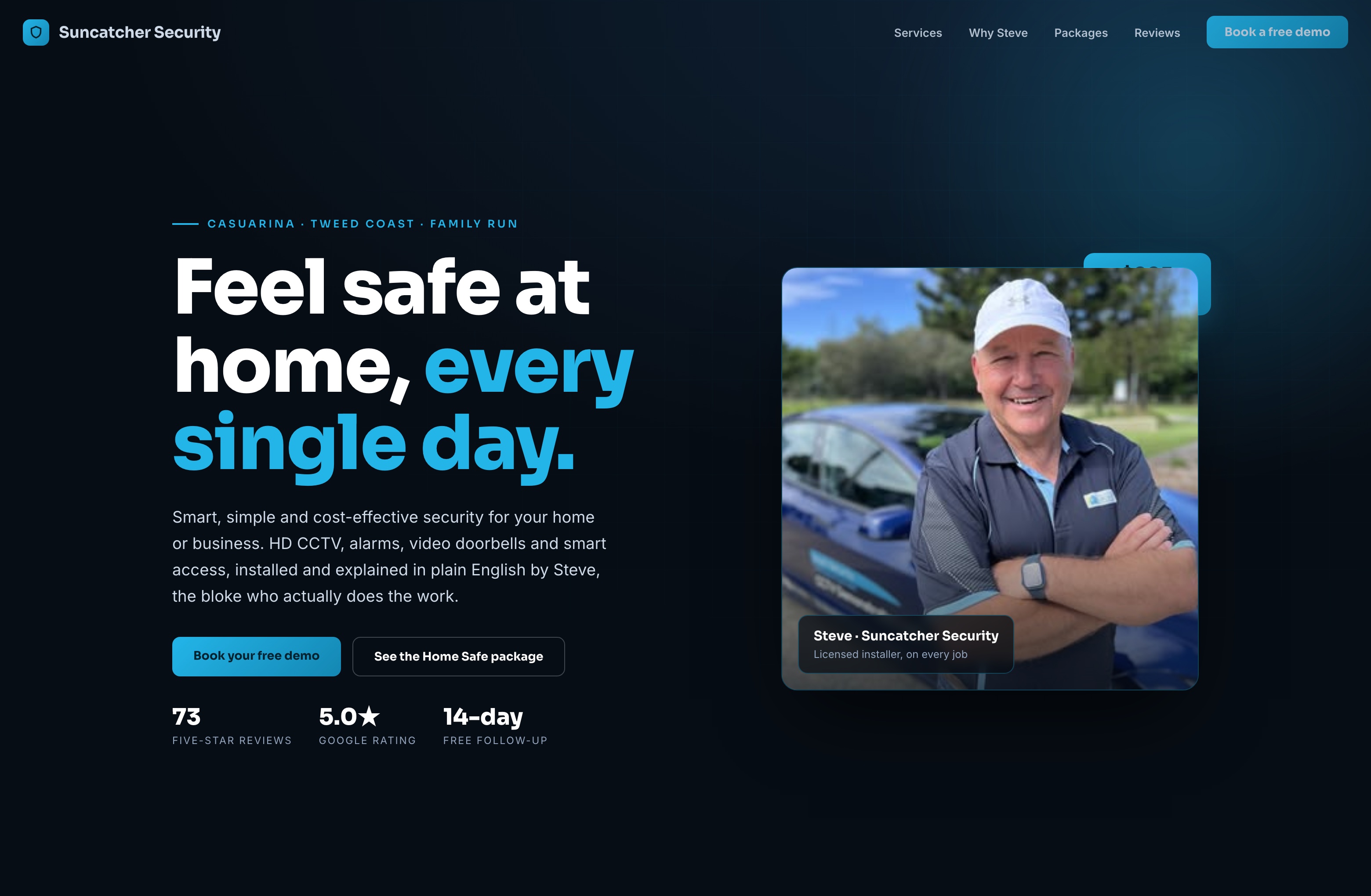 Suncatcher Security, Web Design project thumbnail