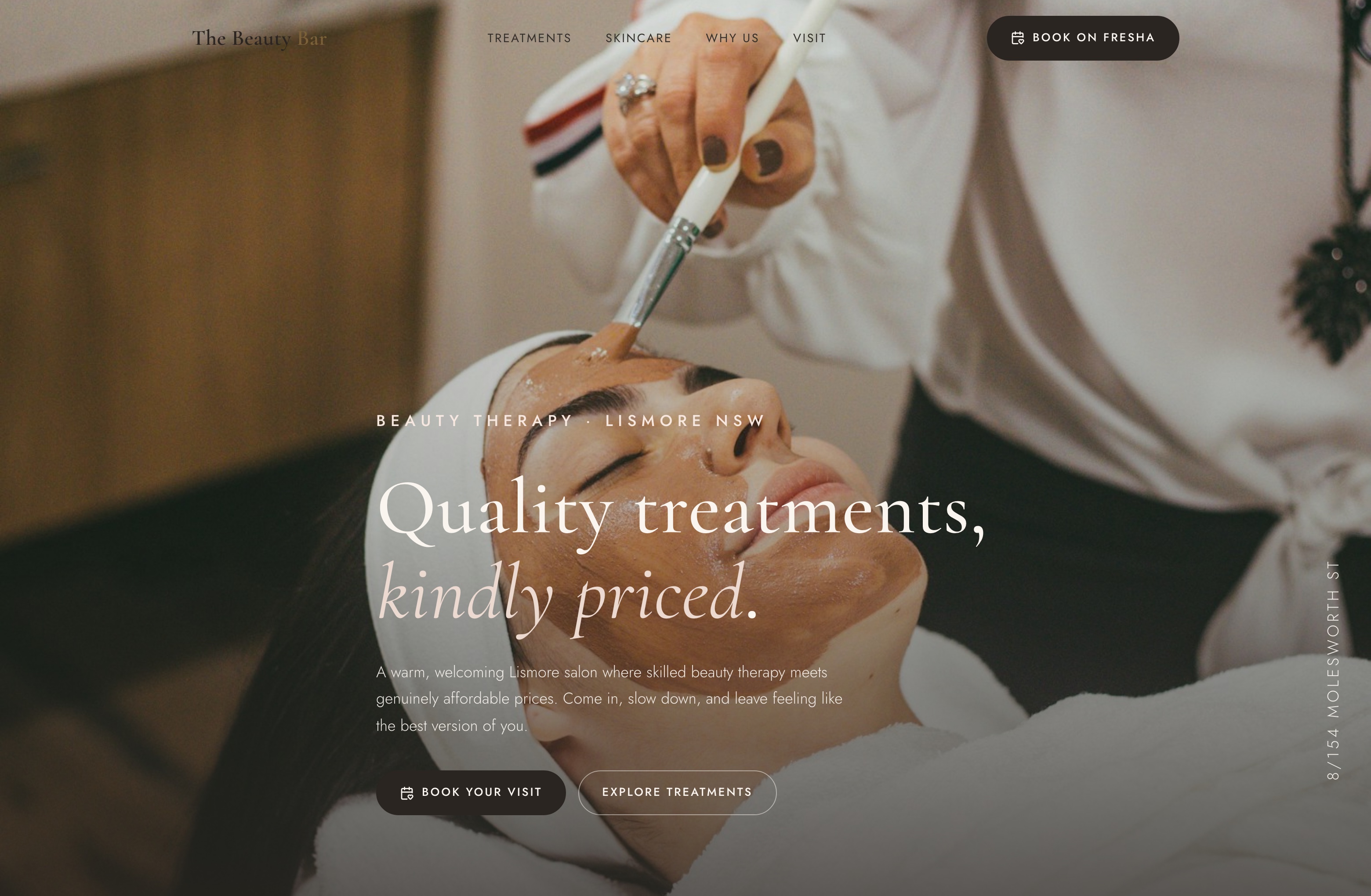 THE Beauty BAR, Web Design project thumbnail