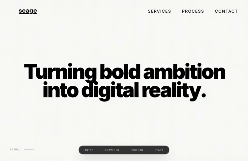 Under Seage, Web Design project thumbnail