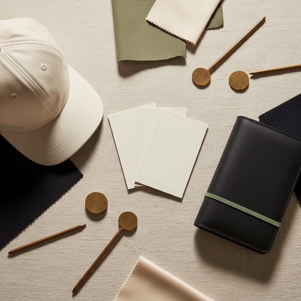 Course branding flatlay