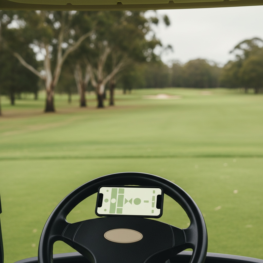 Digital scorecard in a golf buggy